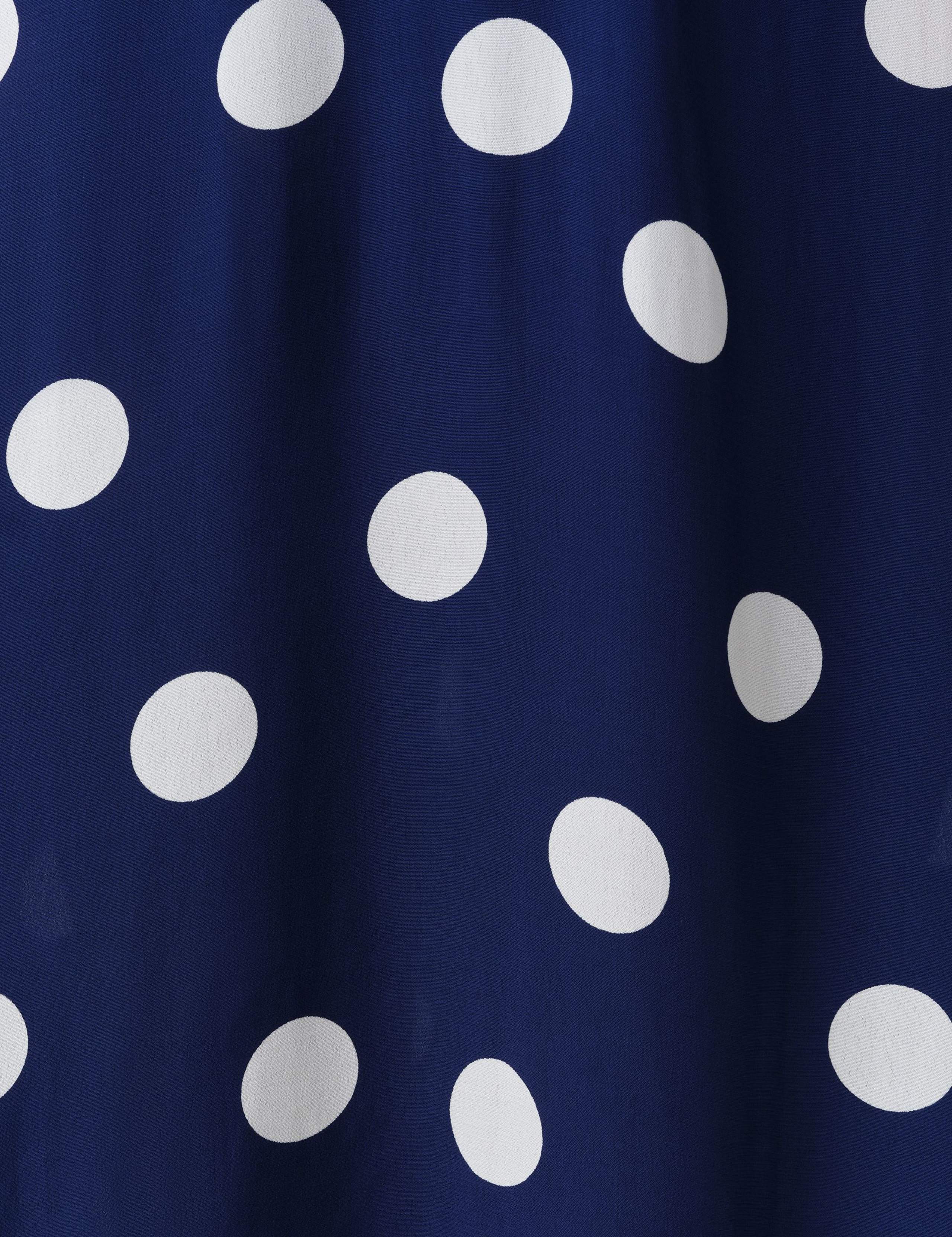 Crepe Spot V-Neck Midi Tea Dress 6 of 6