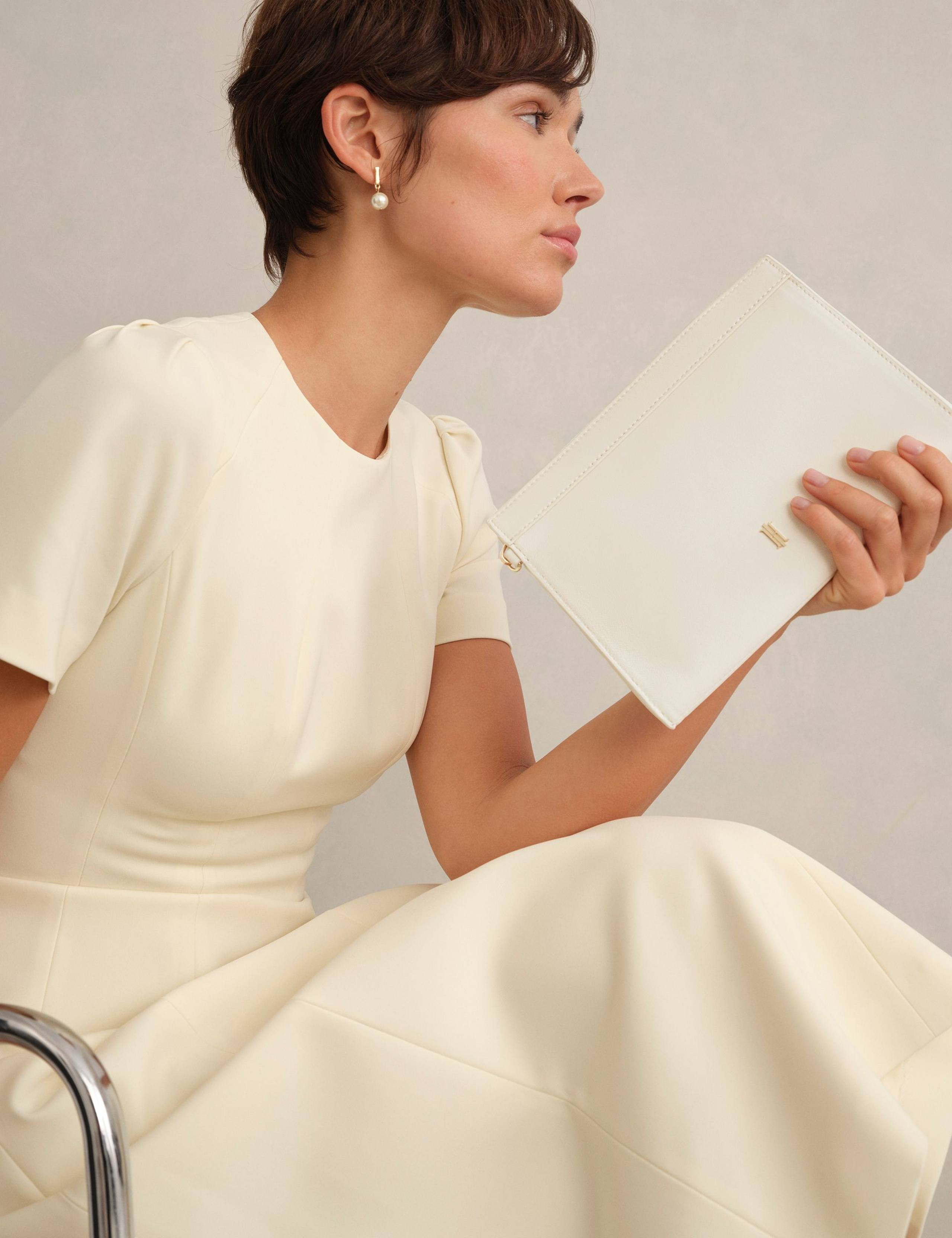 Leather Bracelet Handle Clutch Bag 2 of 4