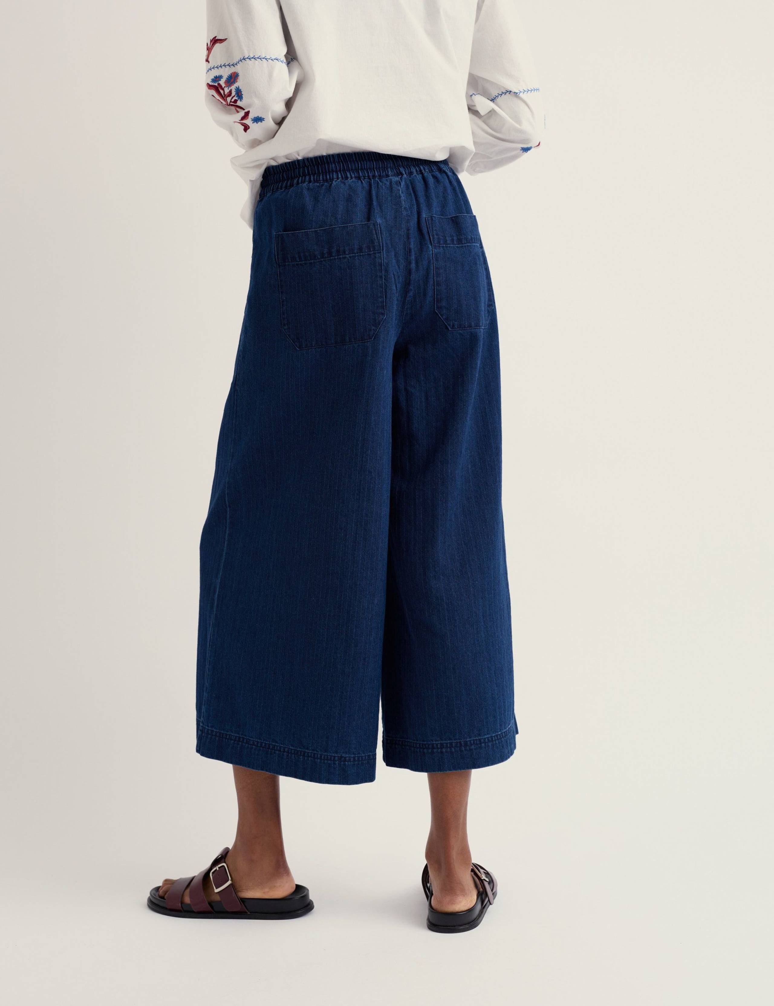 Pure Cotton Denim Wide Leg Culottes 4 of 5
