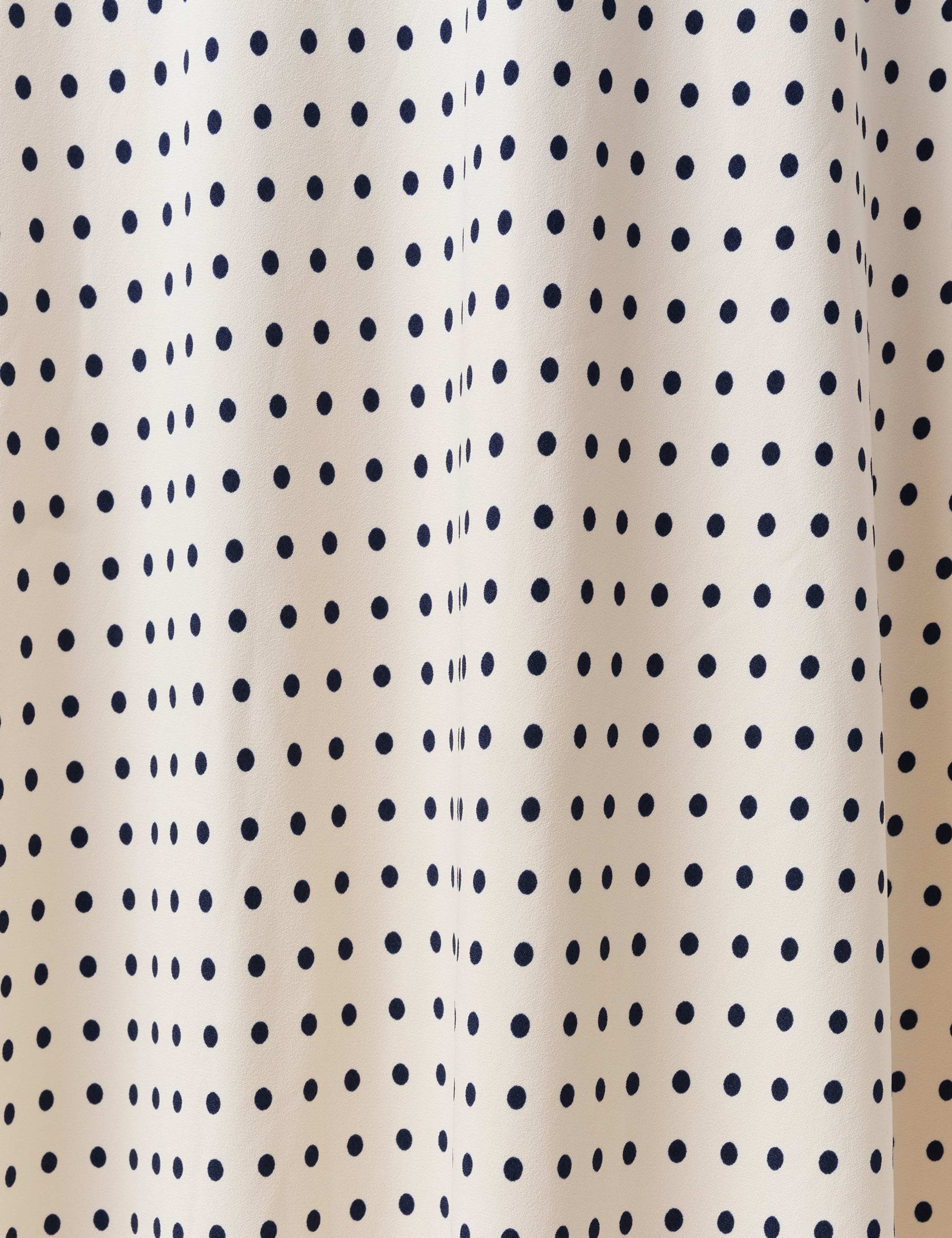 Crepe Spot Print V-Neck Midi Dress 7 of 7