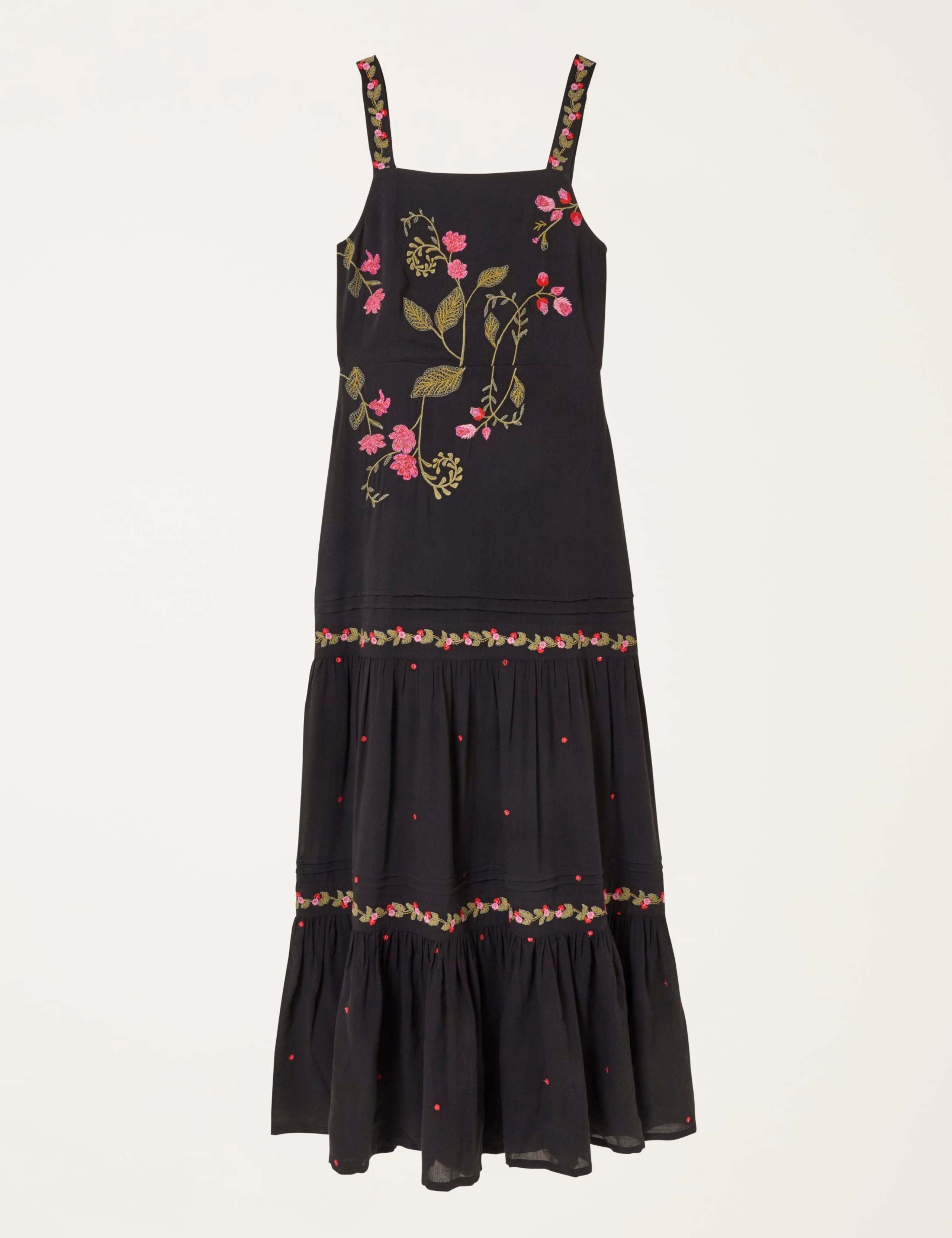 Embroidered Square Neck Maxi Tiered Dress 2 of 5
