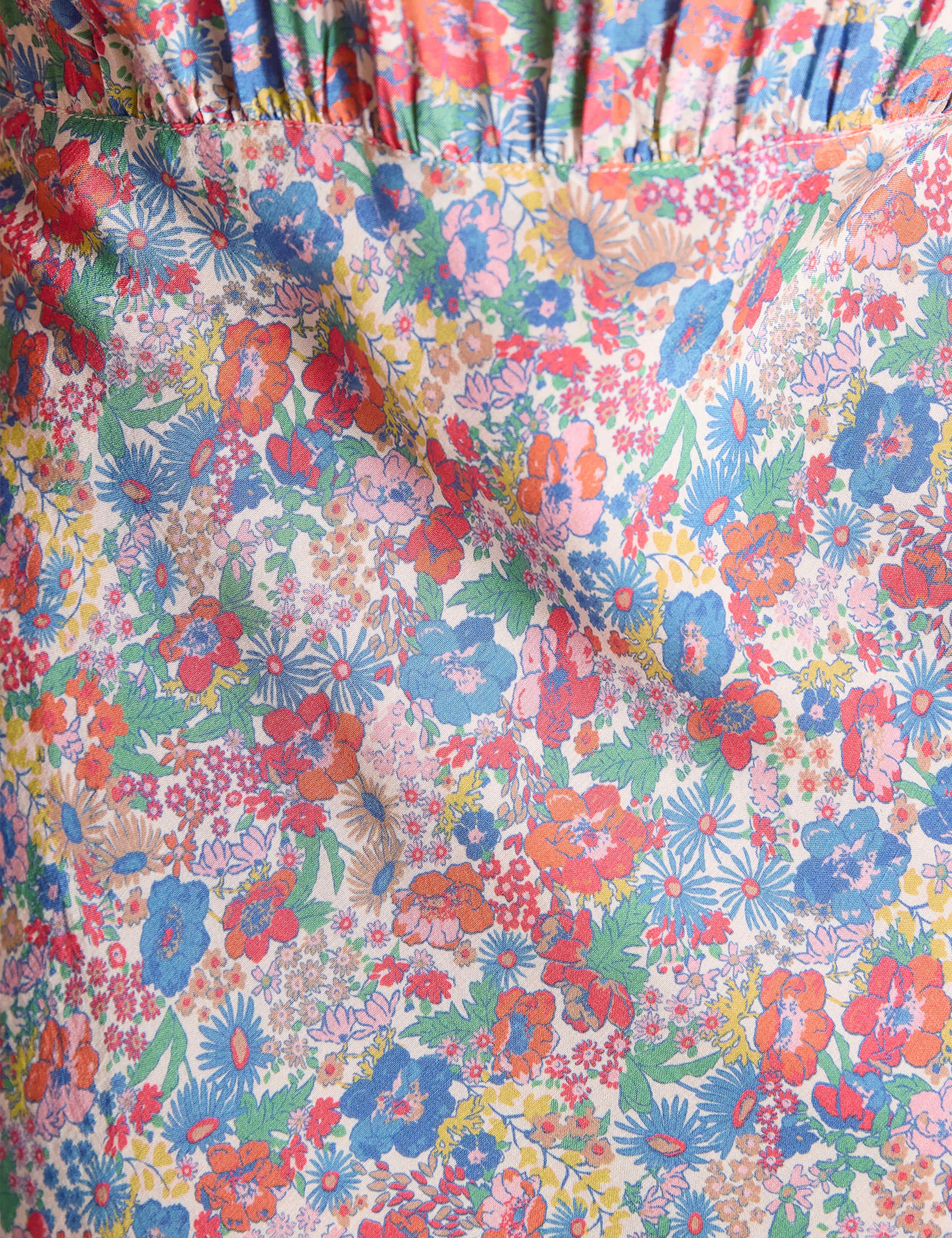 Ditsy Floral V-Neck Midi Tea Dress 3 of 7