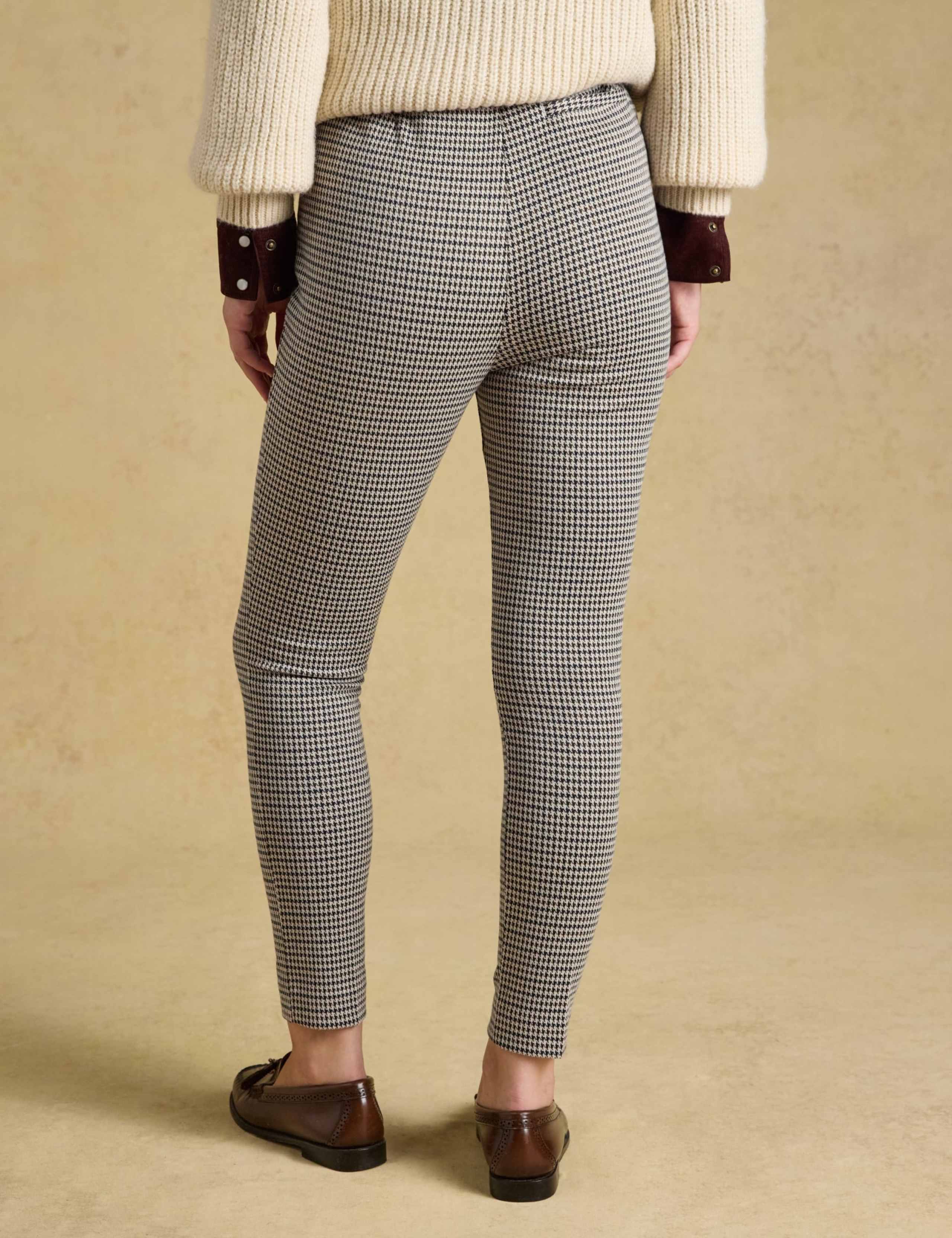 Dogtooth Drawstring Skinny Cropped Trousers 5 of 6