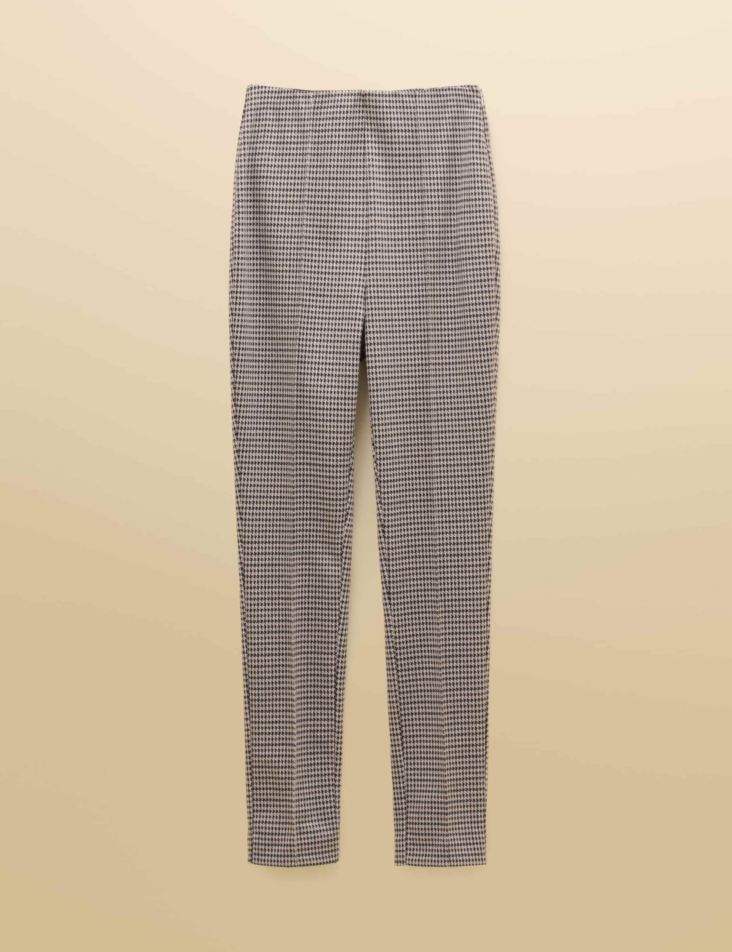 Dogtooth Drawstring Skinny Cropped Trousers 6 of 6