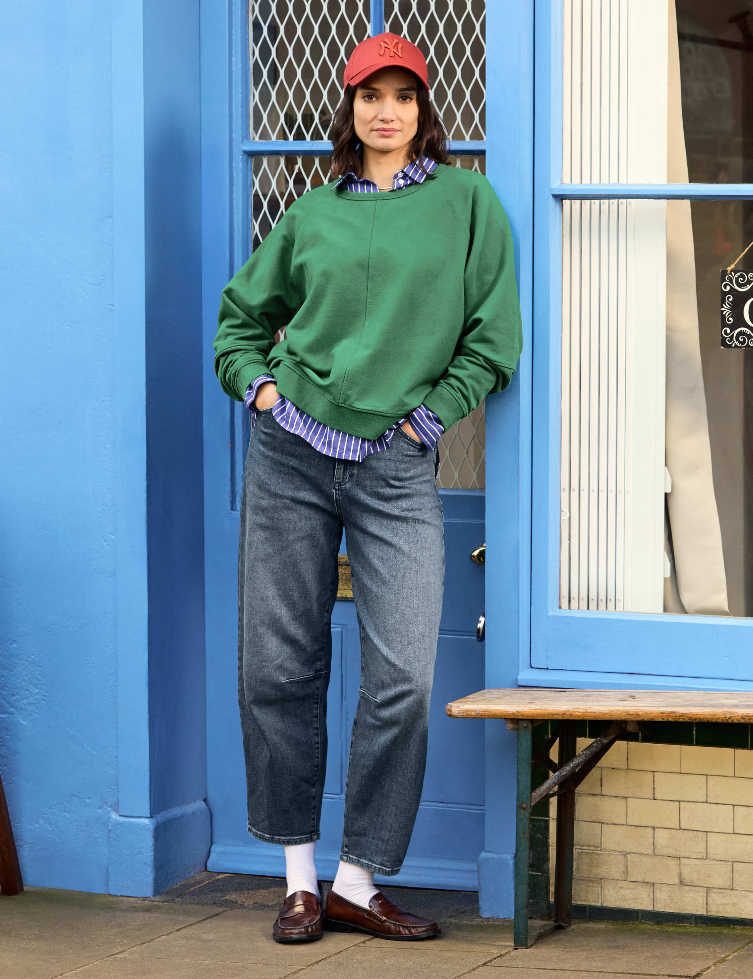 Cotton Rich Crew Neck Relaxed Sweatshirt 3 of 5