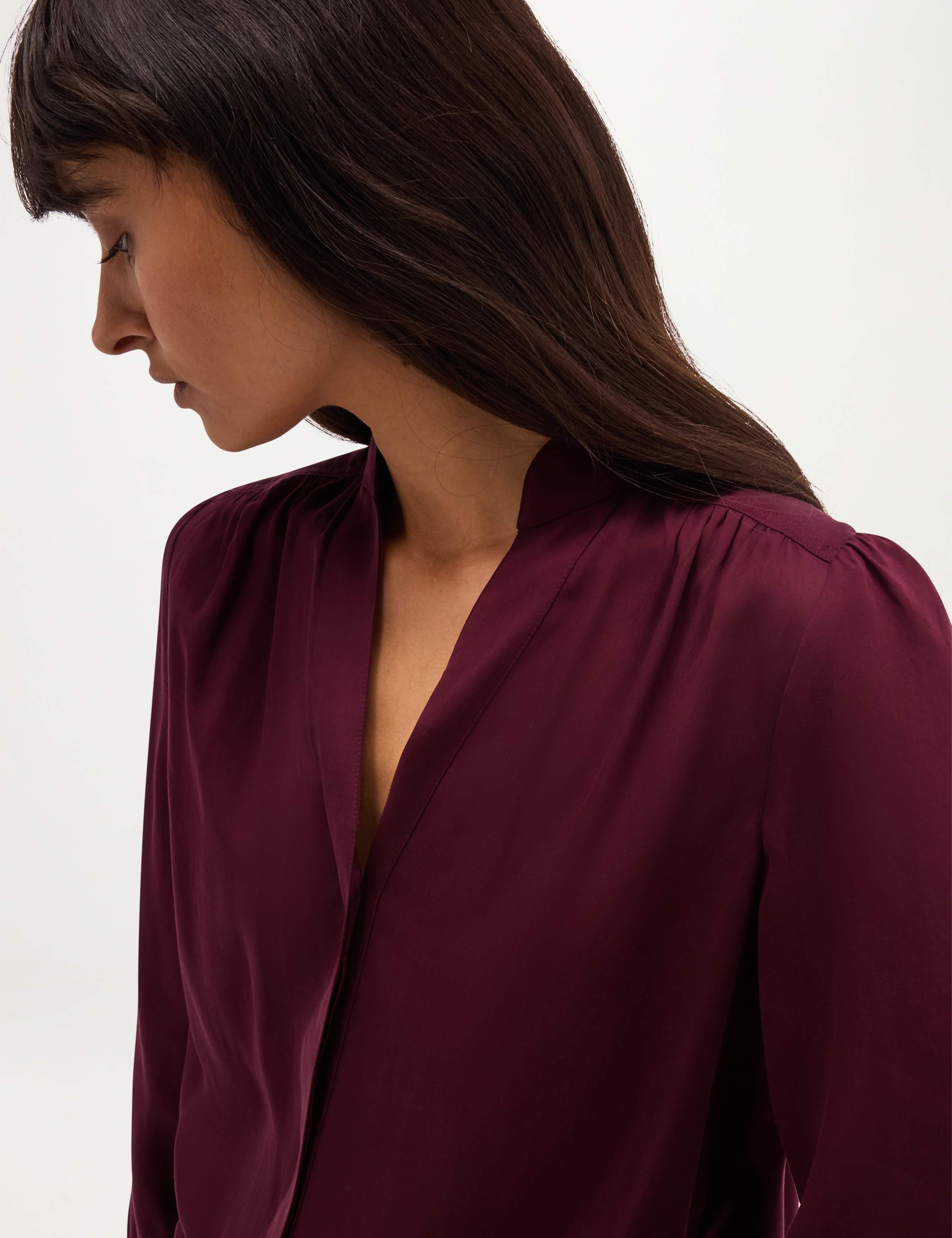 Pure Lyocell V-Neck Blouse 3 of 5