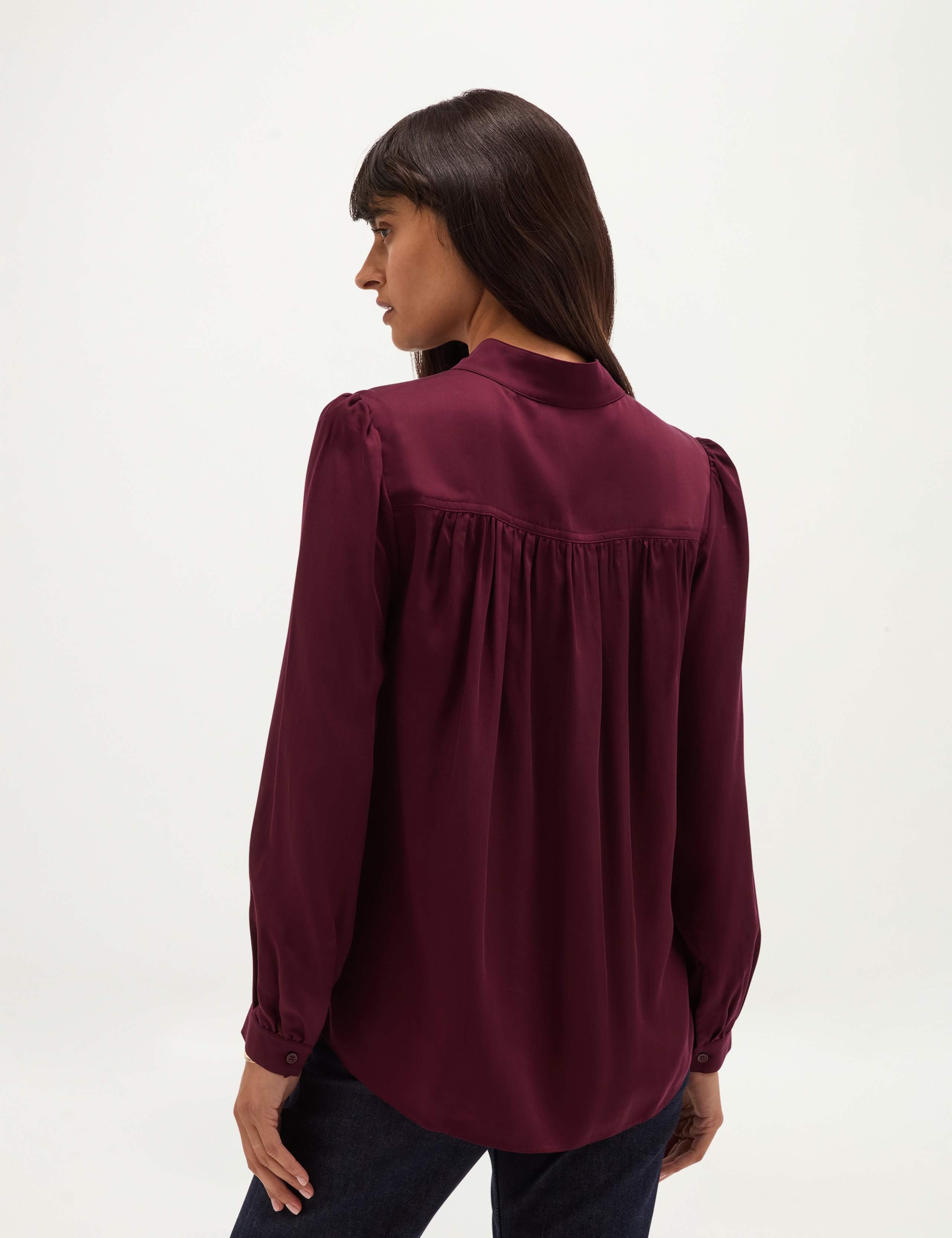 Pure Lyocell V-Neck Blouse 4 of 5