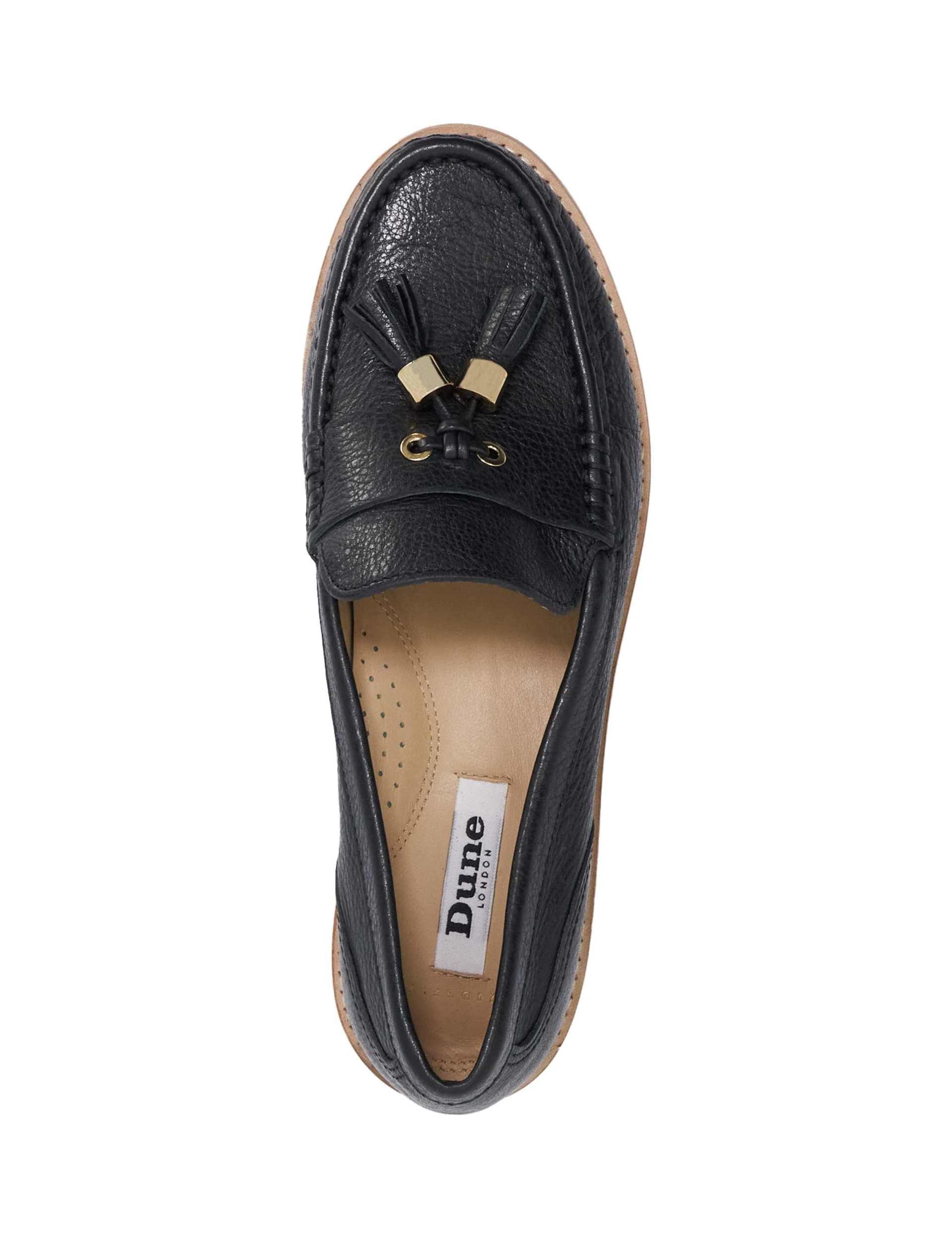 Wide Fit Leather Cleated Block Heel Loafer 3 of 5