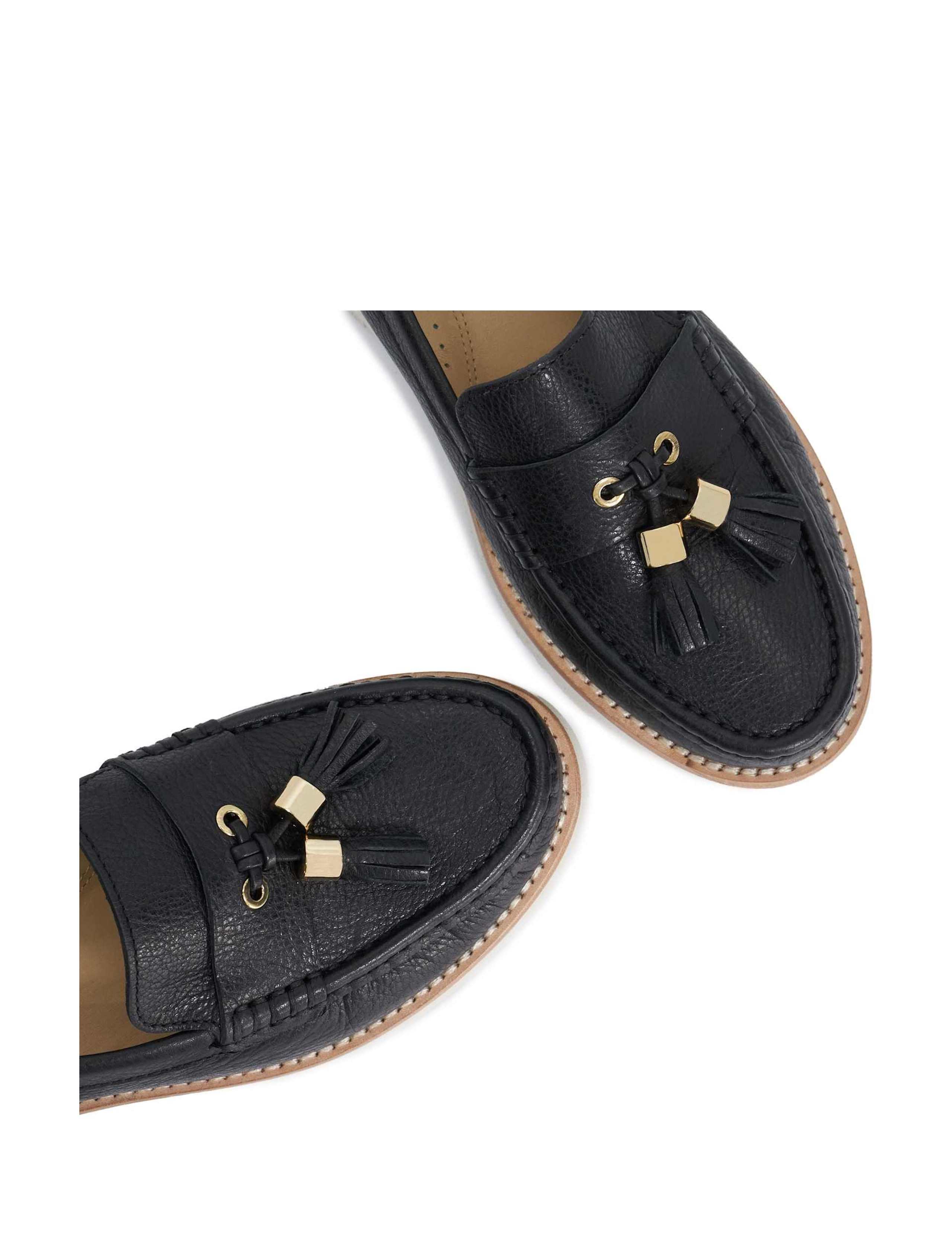 Wide Fit Leather Cleated Block Heel Loafer 5 of 5