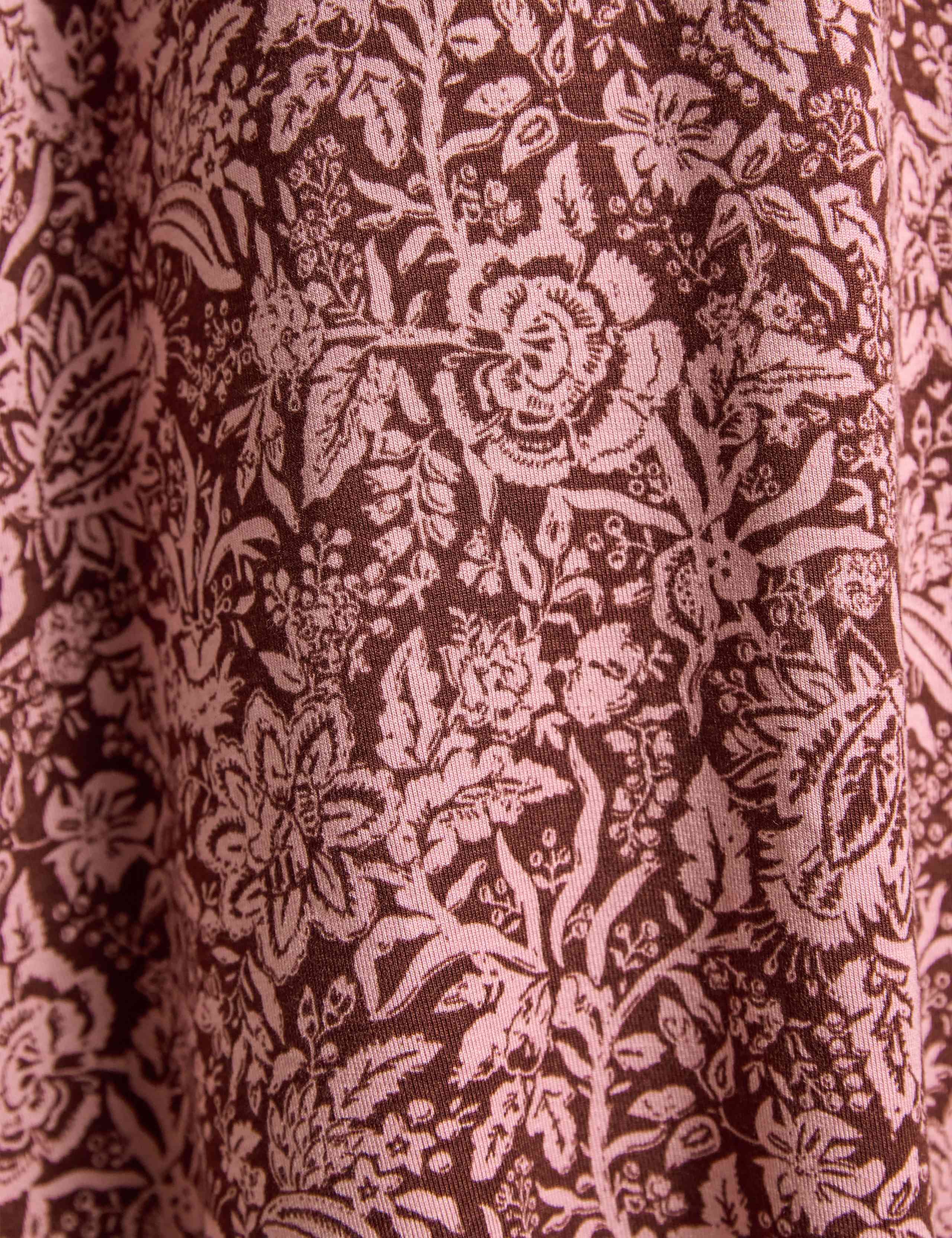 Jersey Floral V-Neck Midi Tea Dress 5 of 8