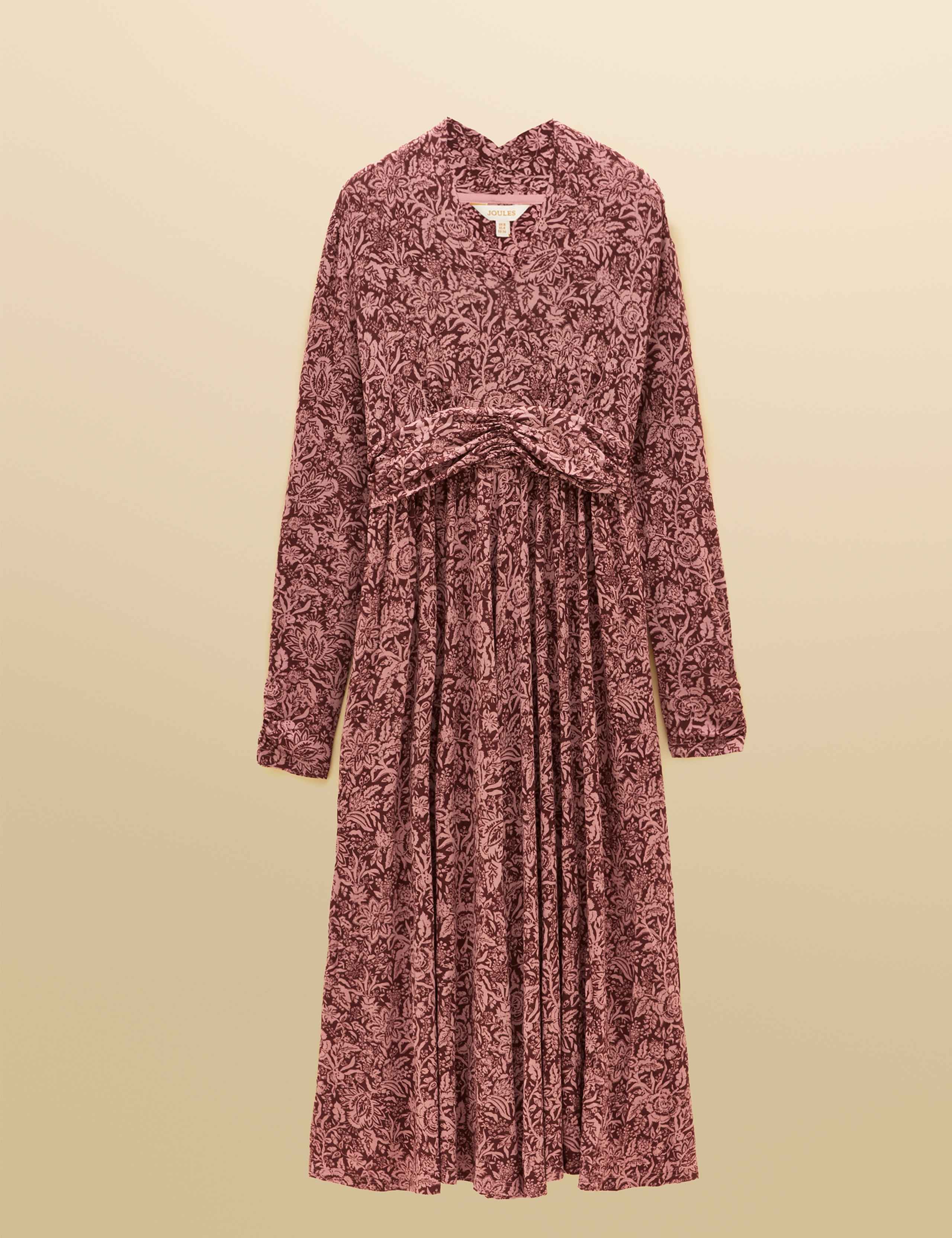Jersey Floral V-Neck Midi Tea Dress 6 of 8