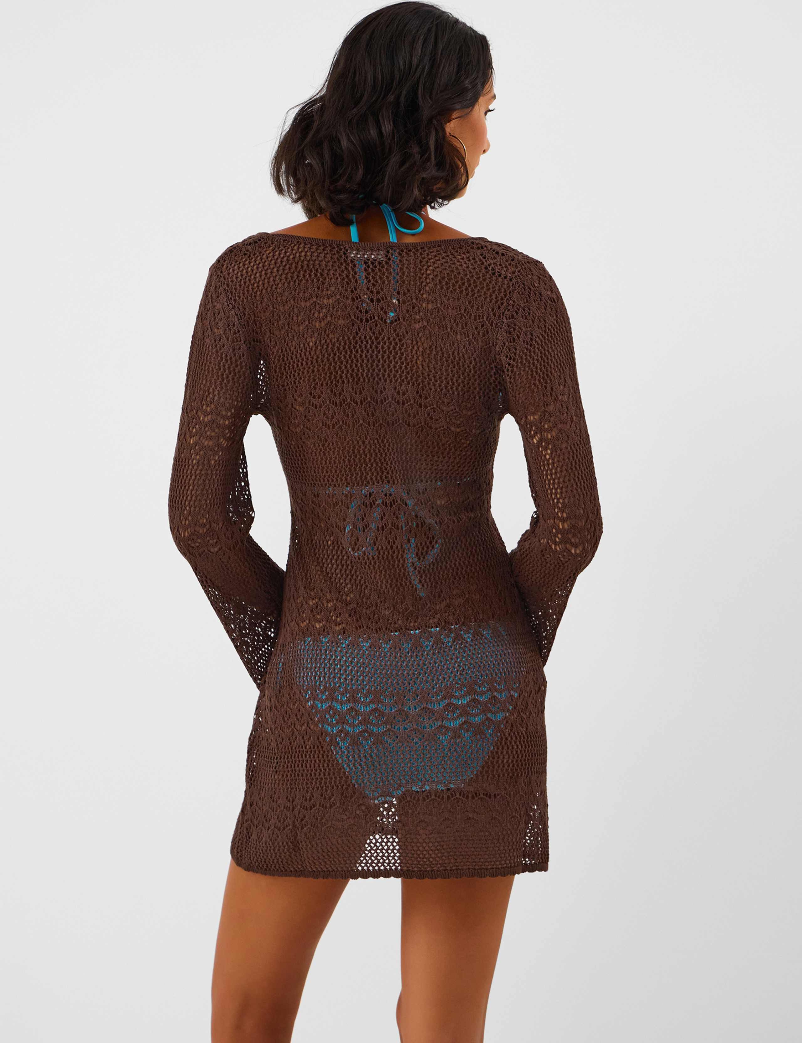 Pure Rayon Knitted Mini Beach Dress 3 of 5