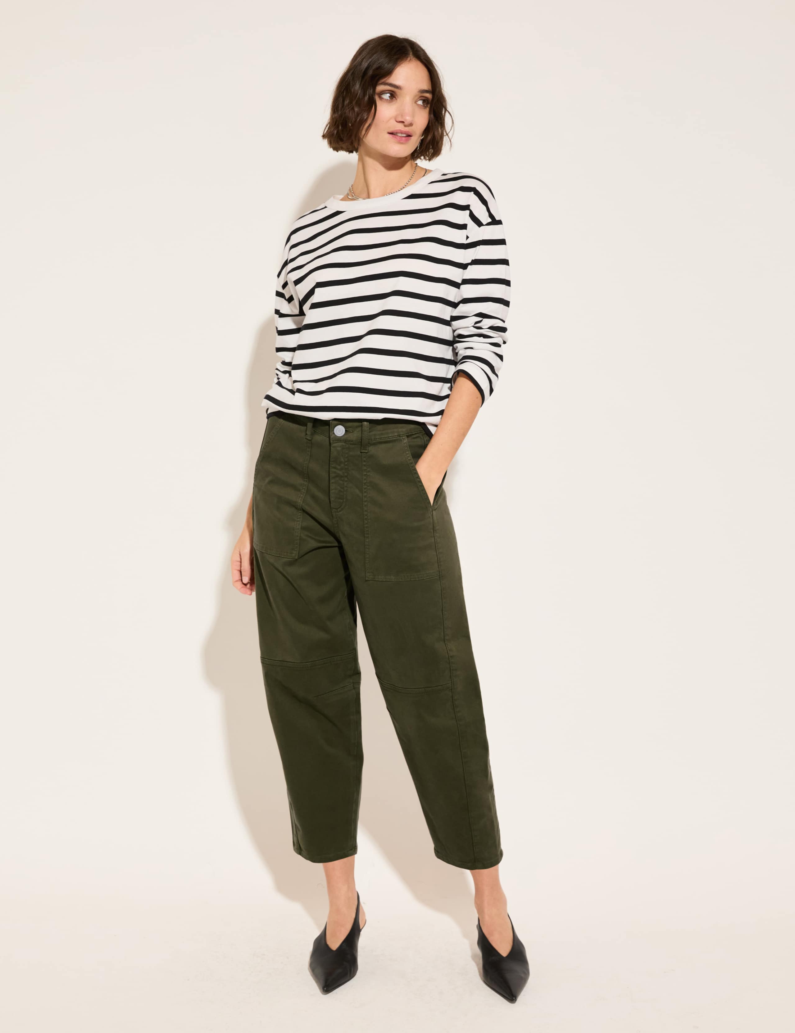 Pure Cotton Striped Crew Neck Relaxed Top 4 of 4