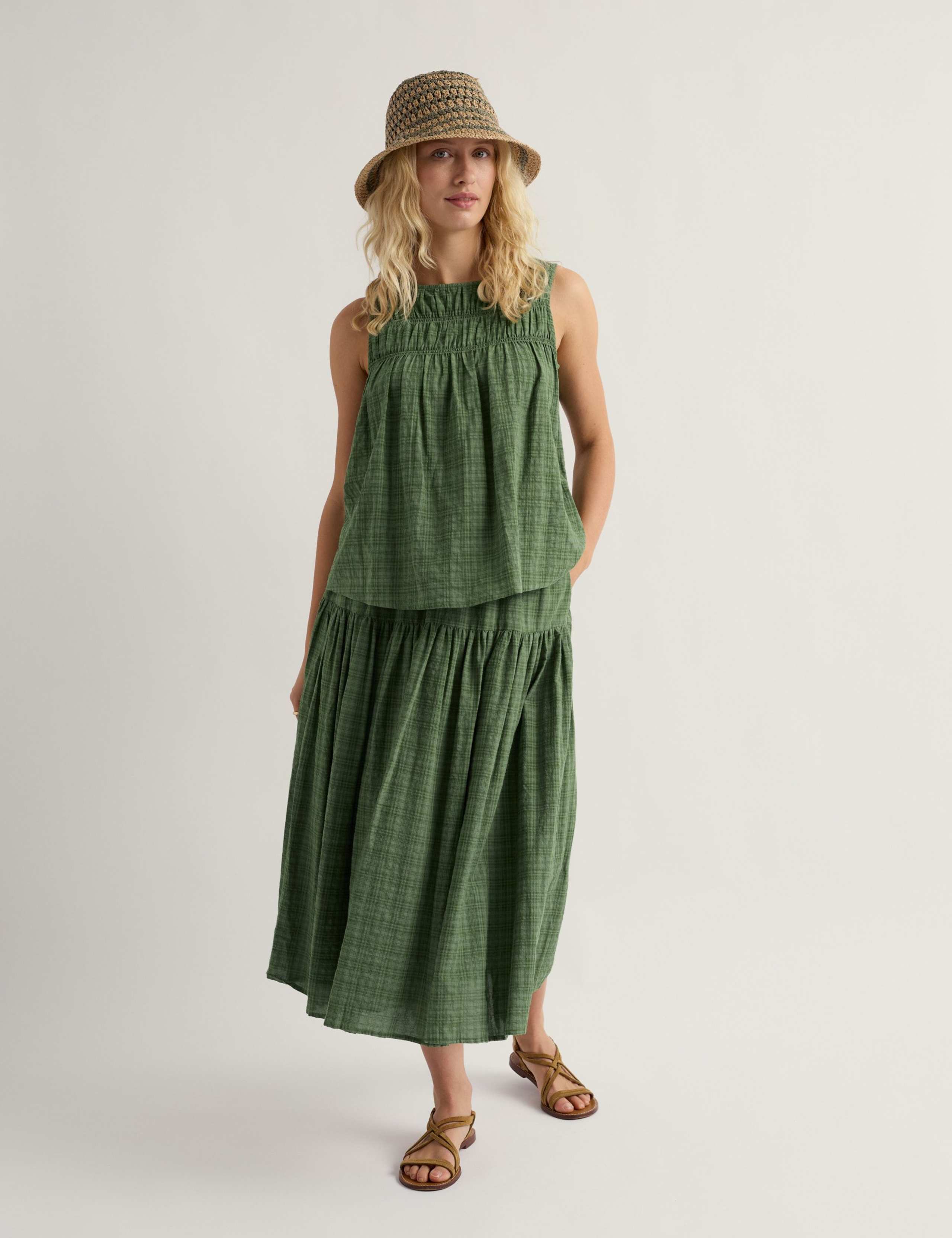 Cotton Rich Slash Neck Vest Top 3 of 6