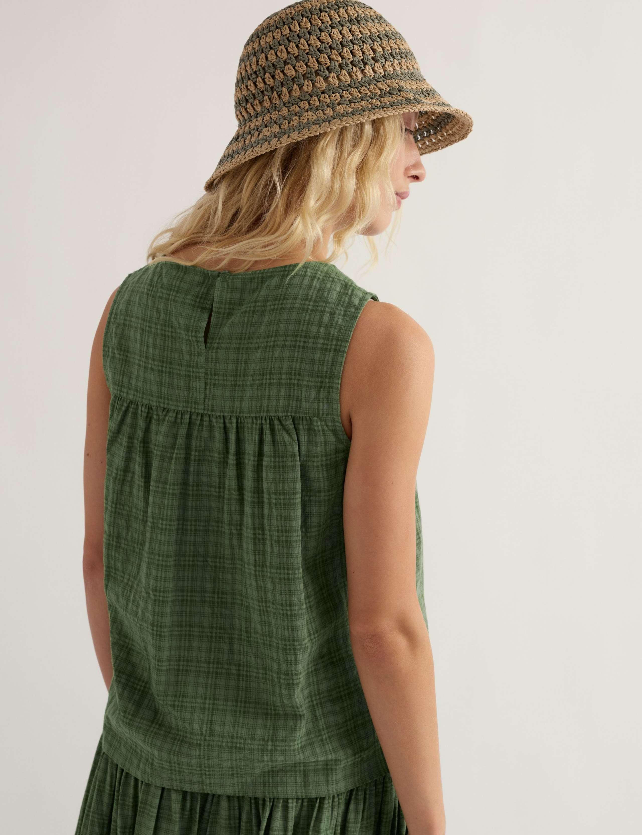 Cotton Rich Slash Neck Vest Top 4 of 6