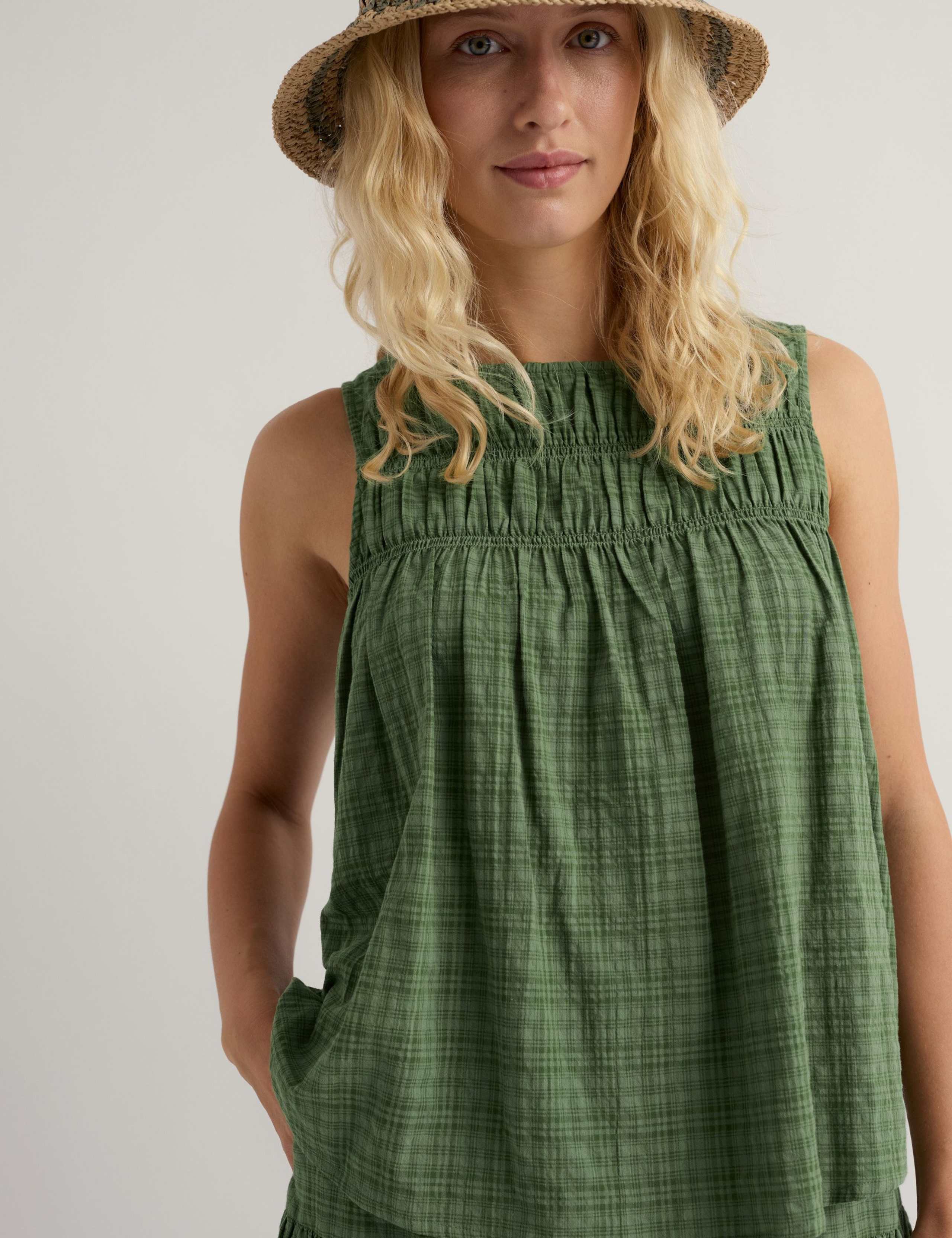 Cotton Rich Slash Neck Vest Top 5 of 6