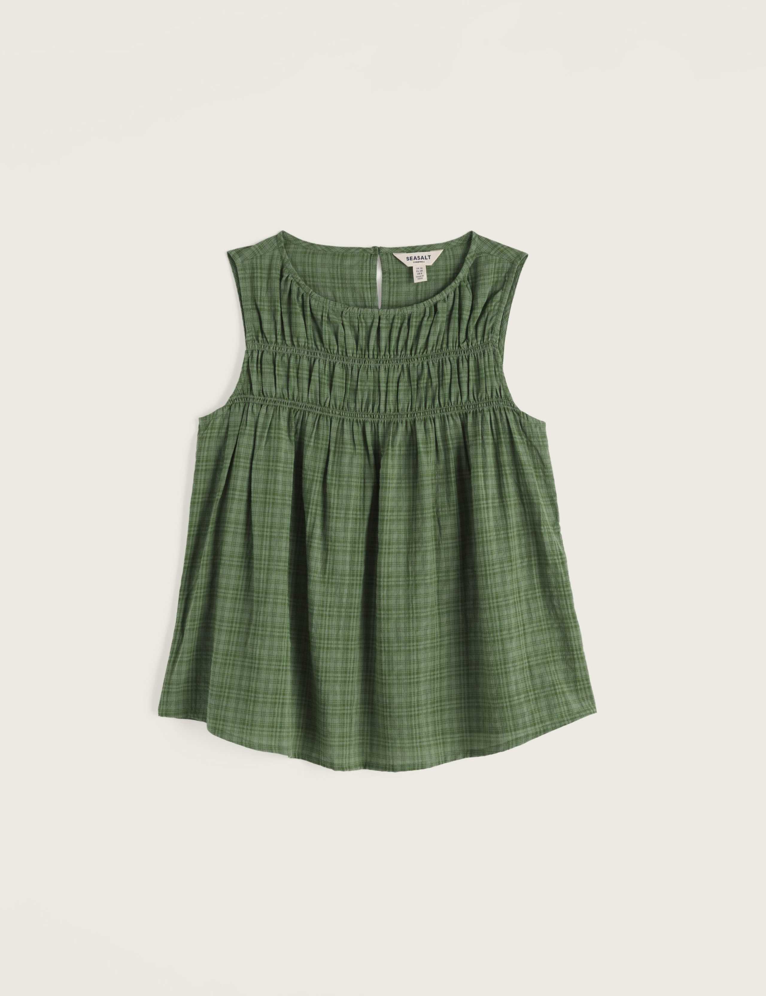 Cotton Rich Slash Neck Vest Top 2 of 6