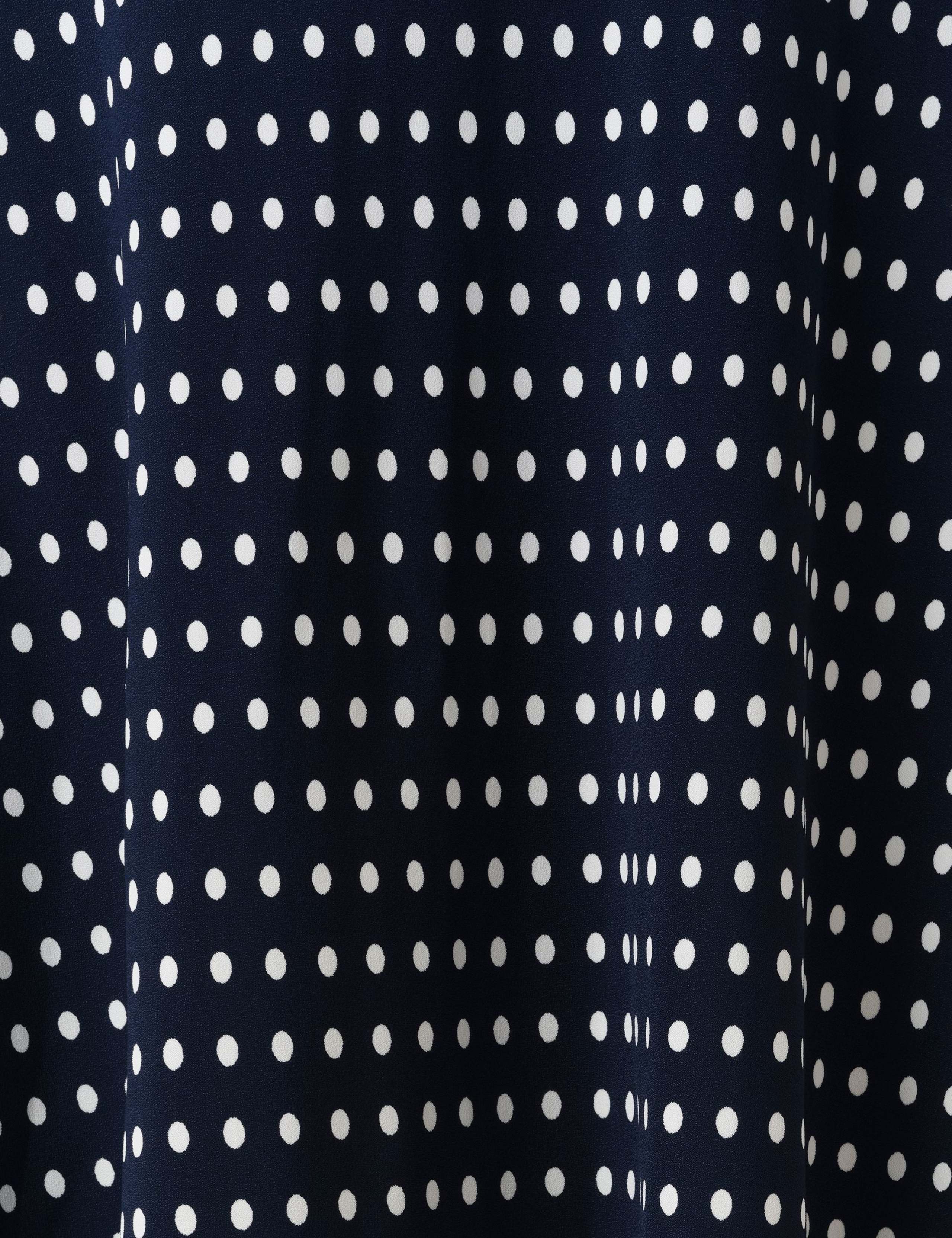 Spot Print Collared Button Midi Tea Dress 6 of 6