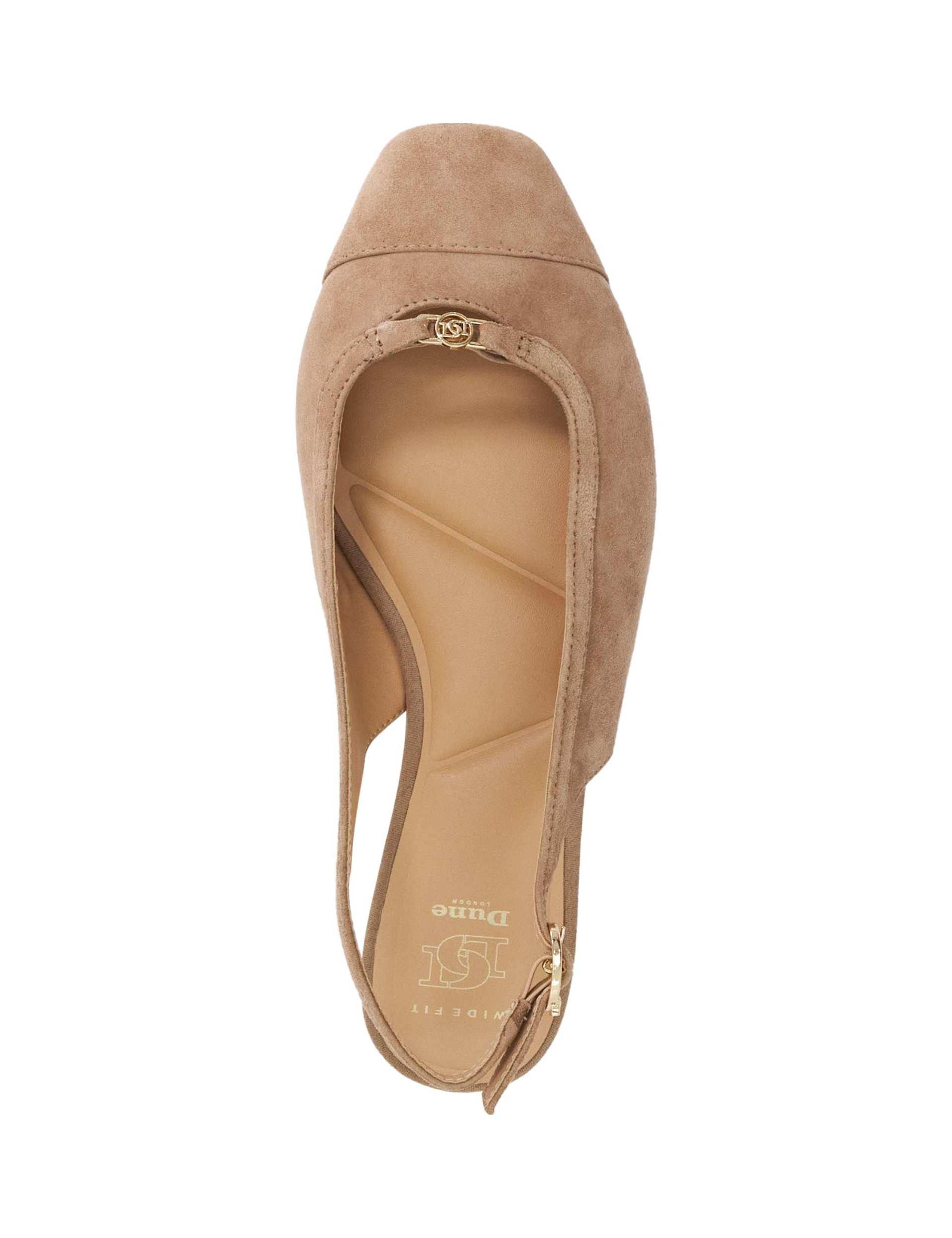 Wide Fit Suede Flat Slingback Shoes 3 of 6