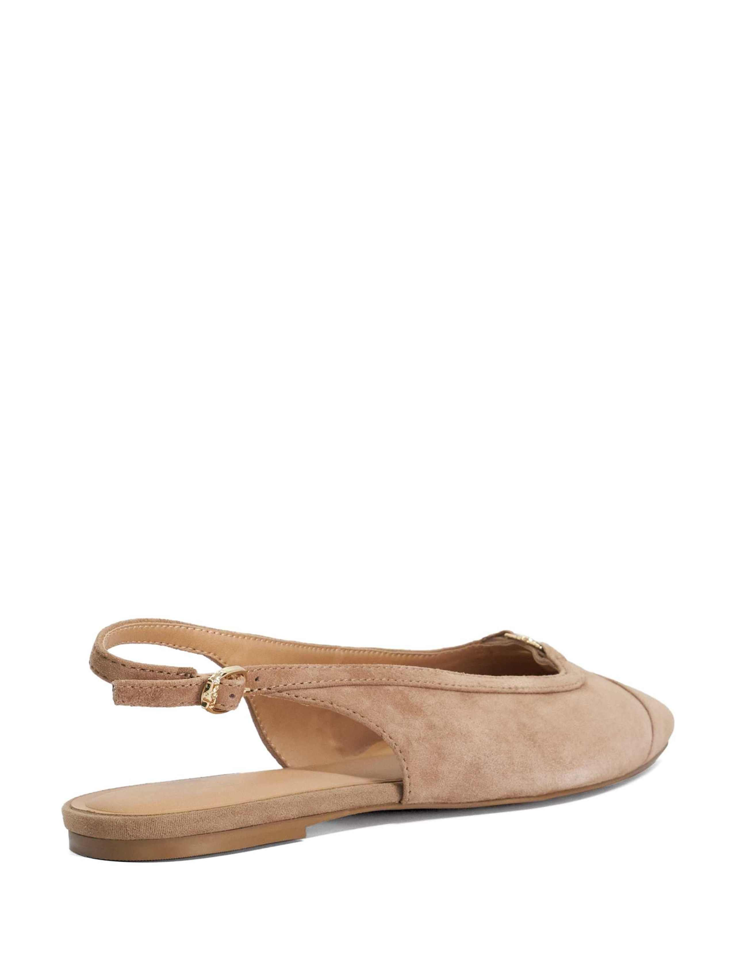 Wide Fit Suede Flat Slingback Shoes 5 of 6