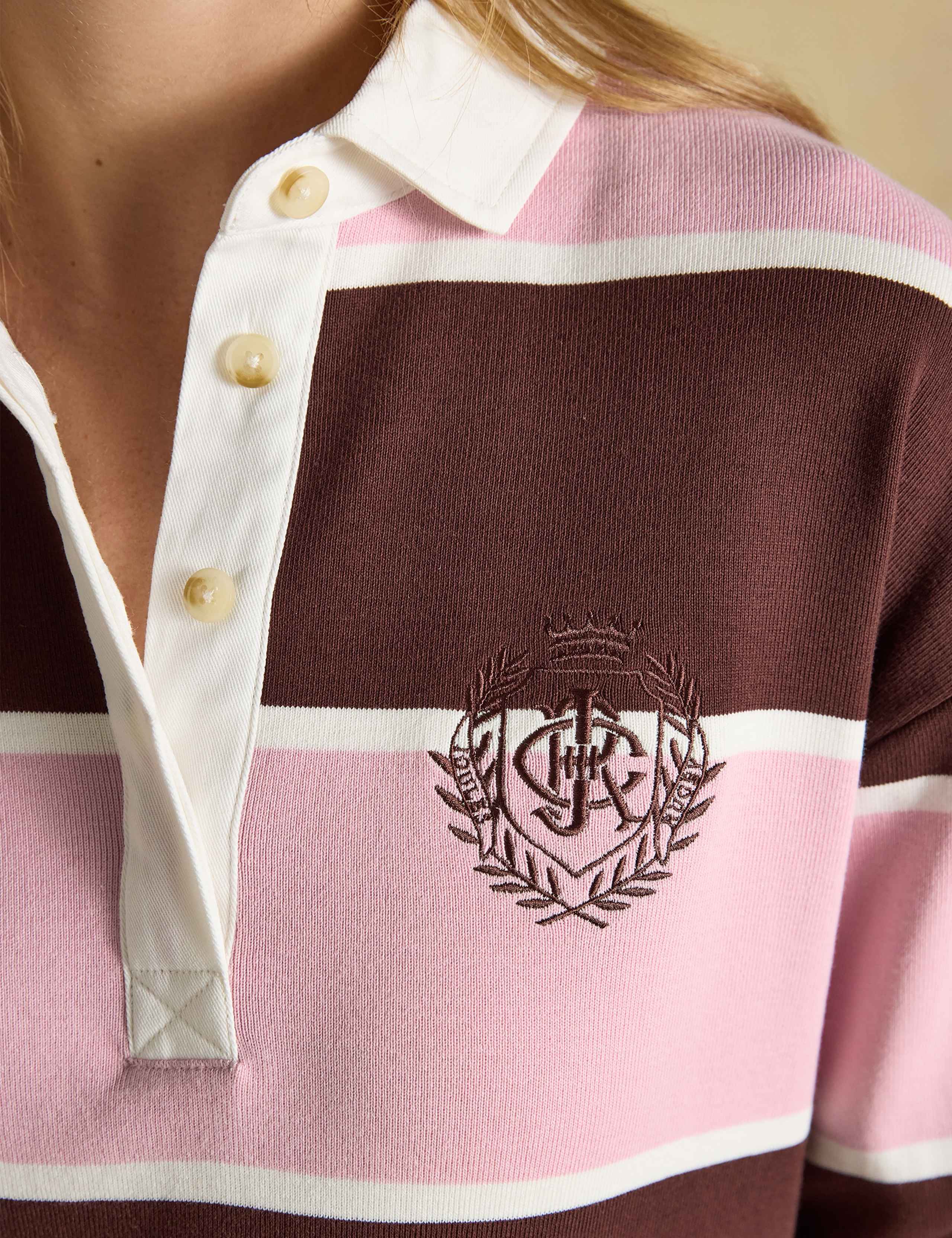 Pure Cotton Striped Rugby Style Jumper Dress 4 of 8