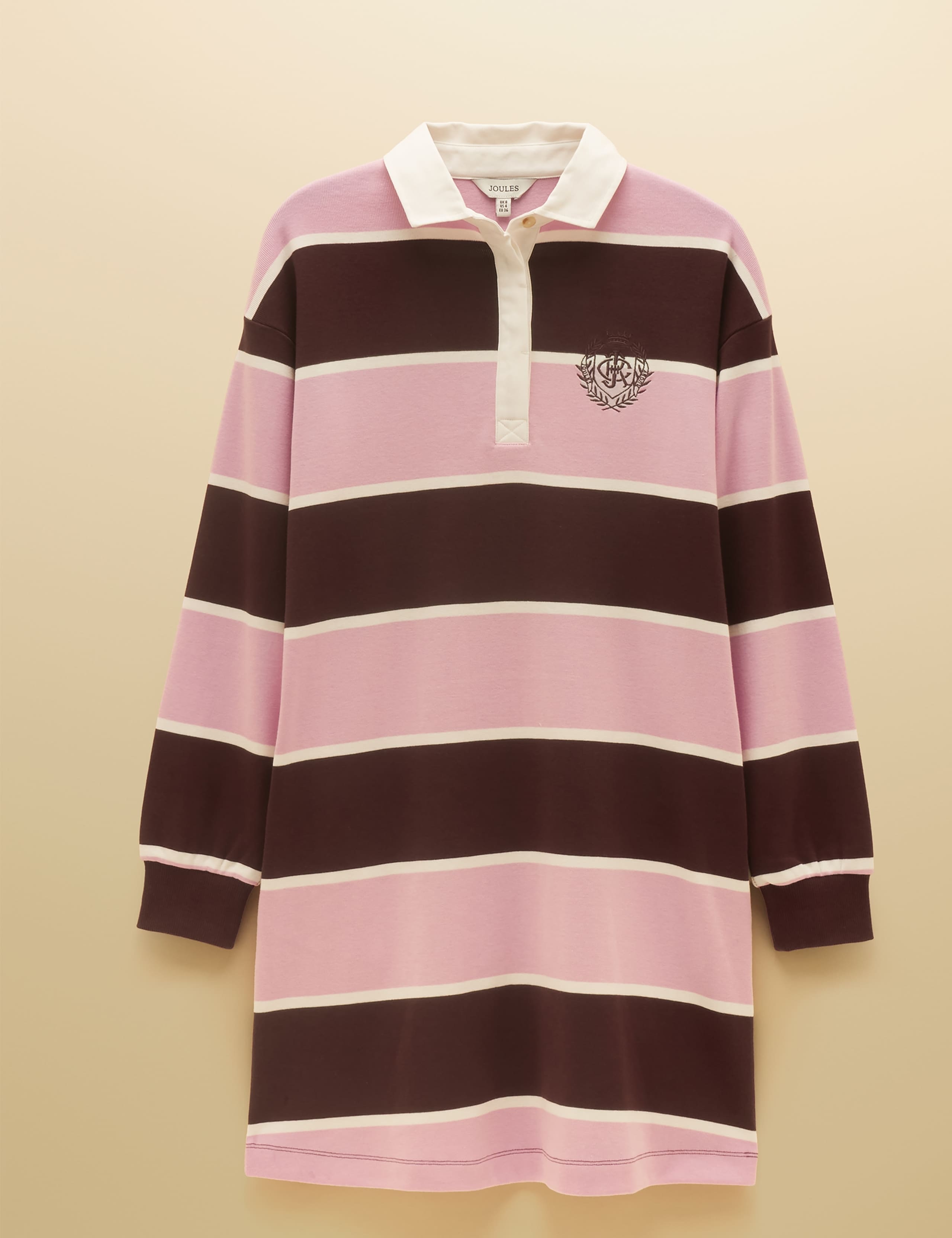 Pure Cotton Striped Rugby Style Jumper Dress 2 of 8