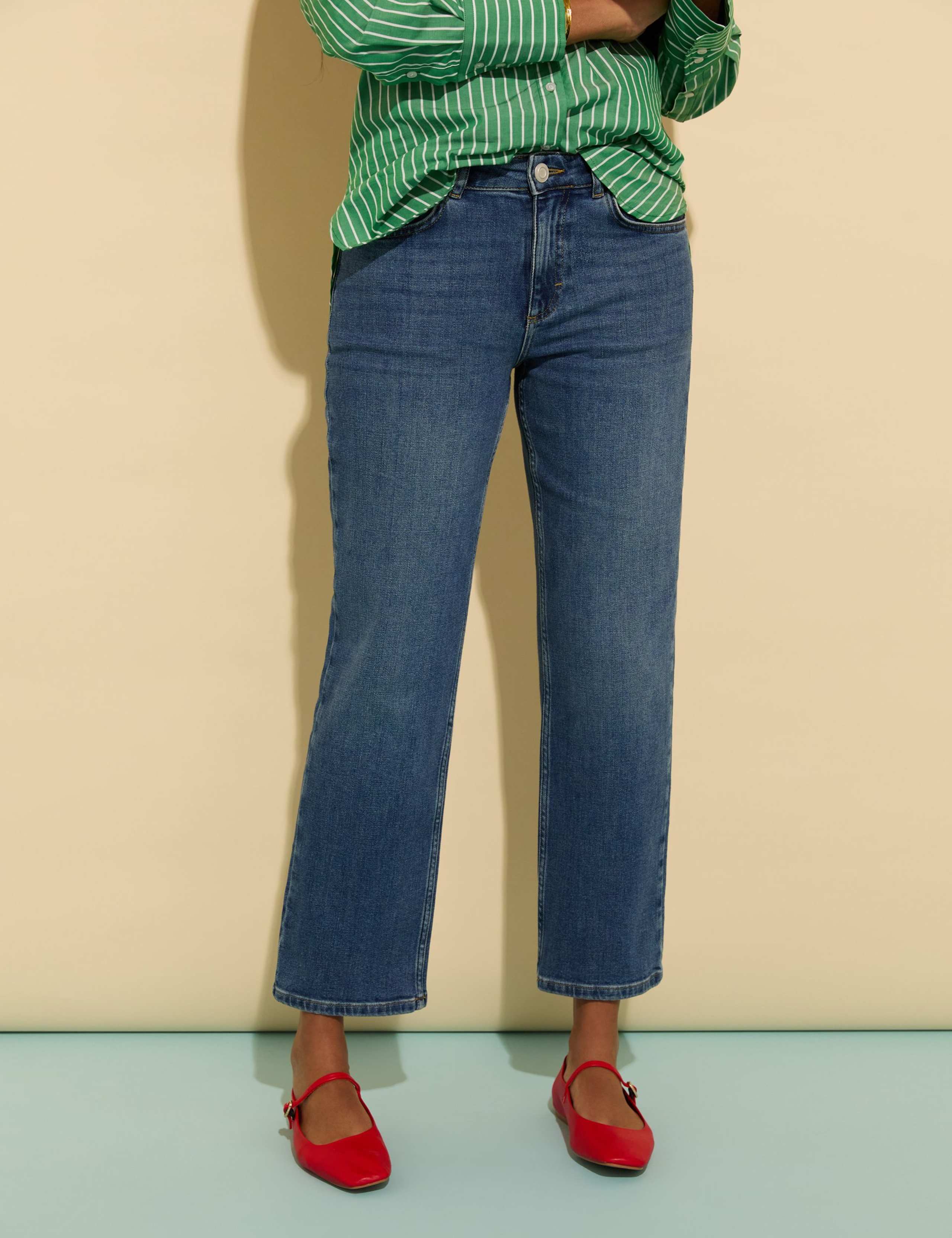 High Waisted Straight Leg Jeans 2 of 4