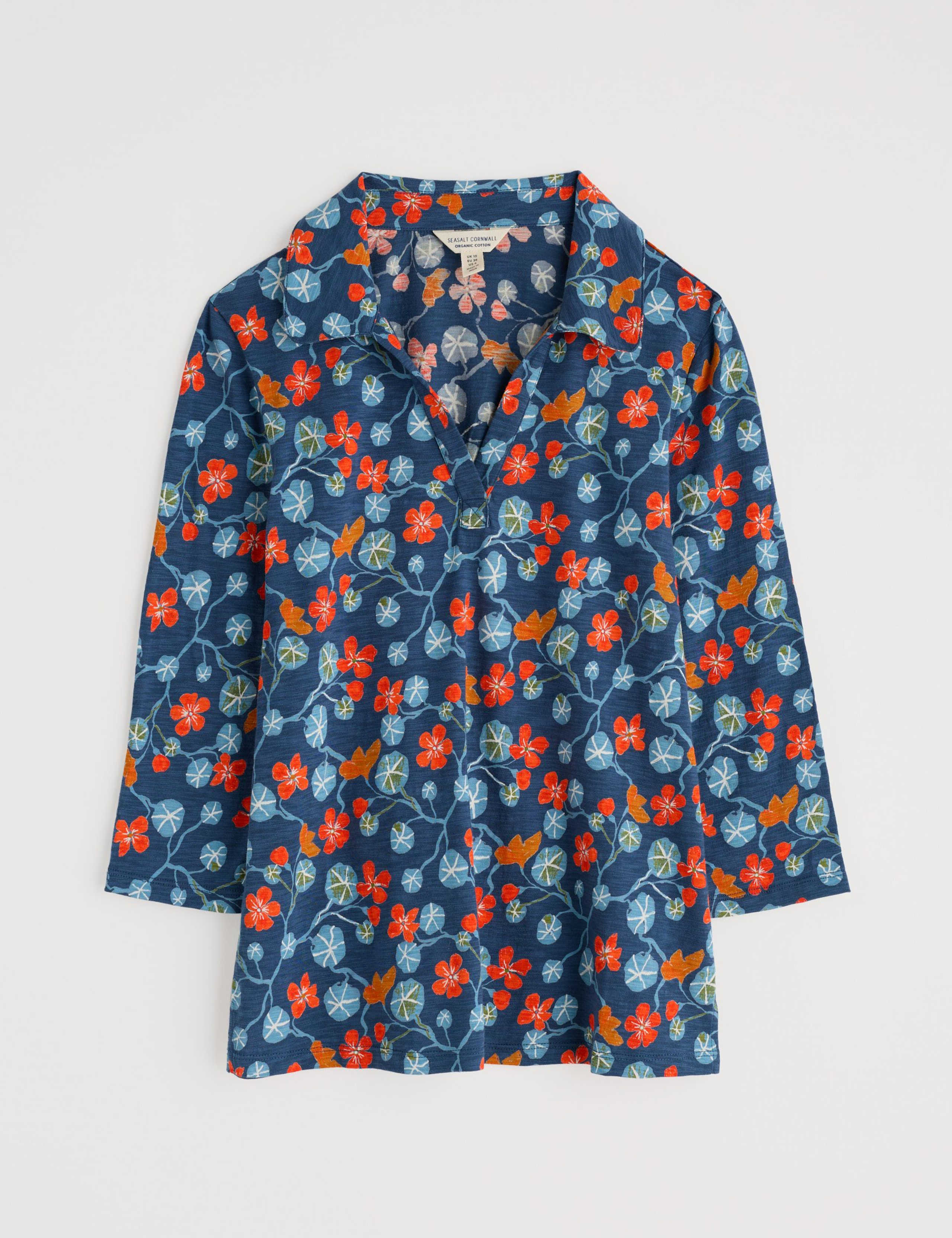 Pure Cotton Floral Collared Shirt 2 of 5