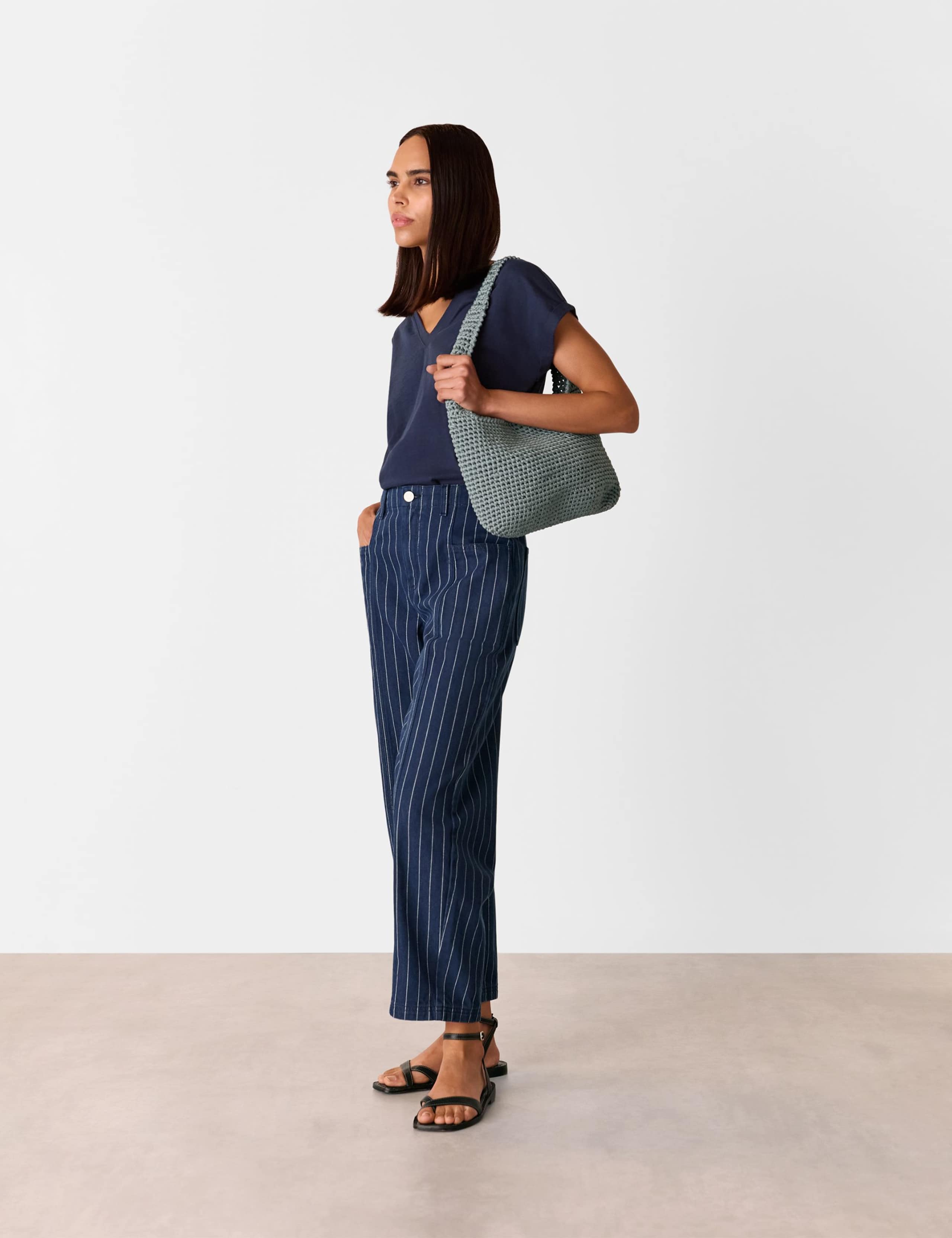 Willa Pure Cotton V-Neck T-Shirt 1 of 4