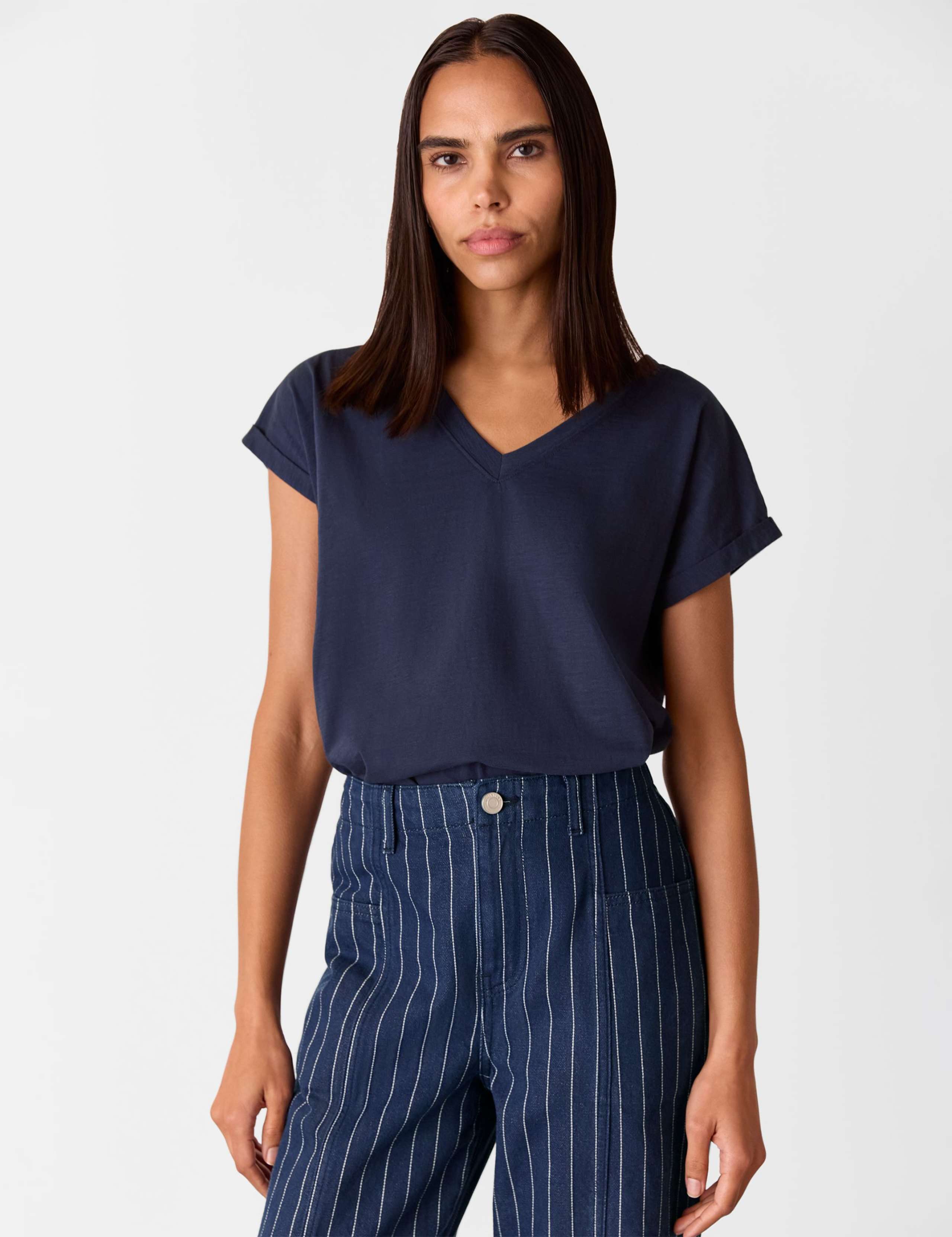 Pure Cotton V-Neck T-Shirt 4 of 4