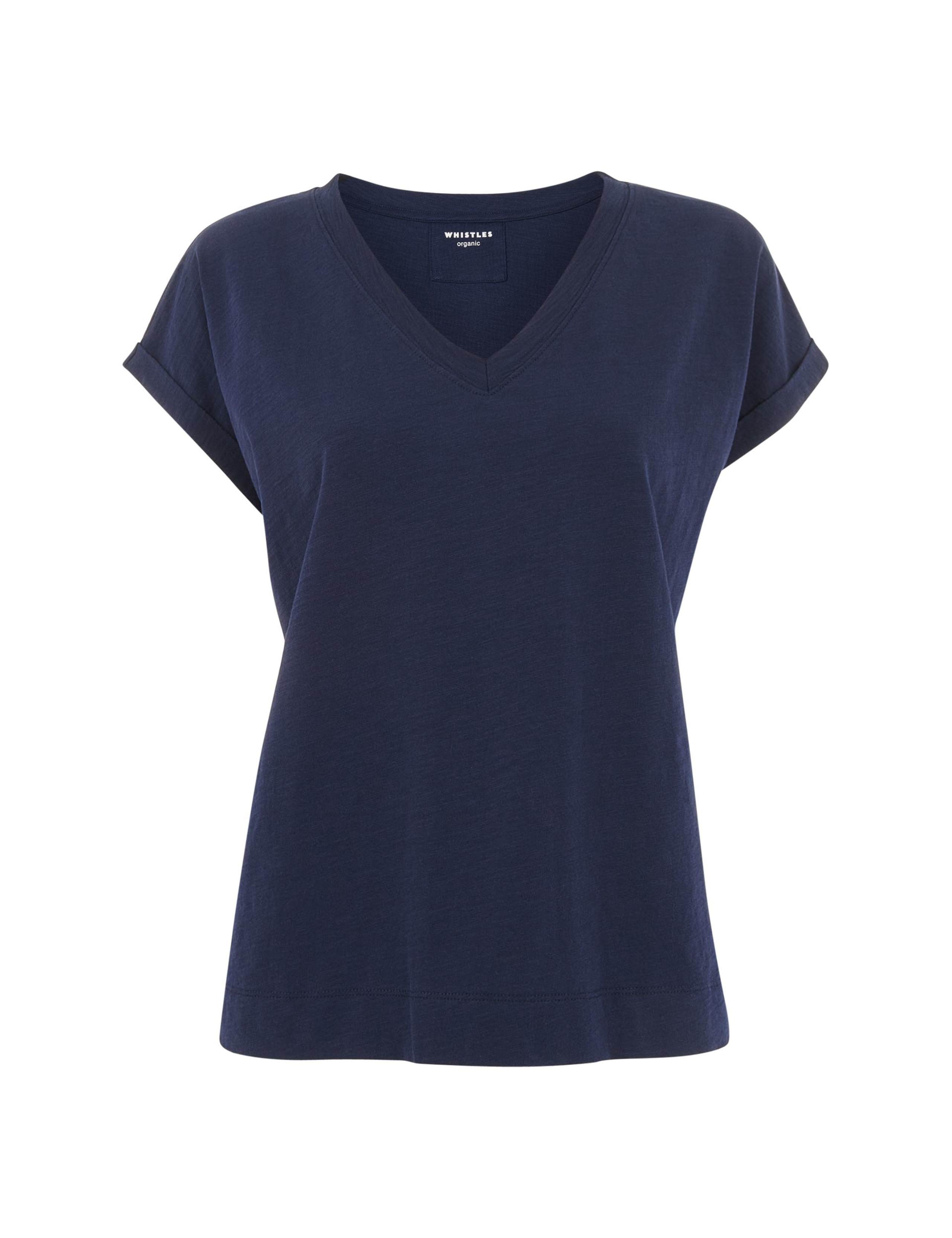 Pure Cotton V-Neck T-Shirt 2 of 4