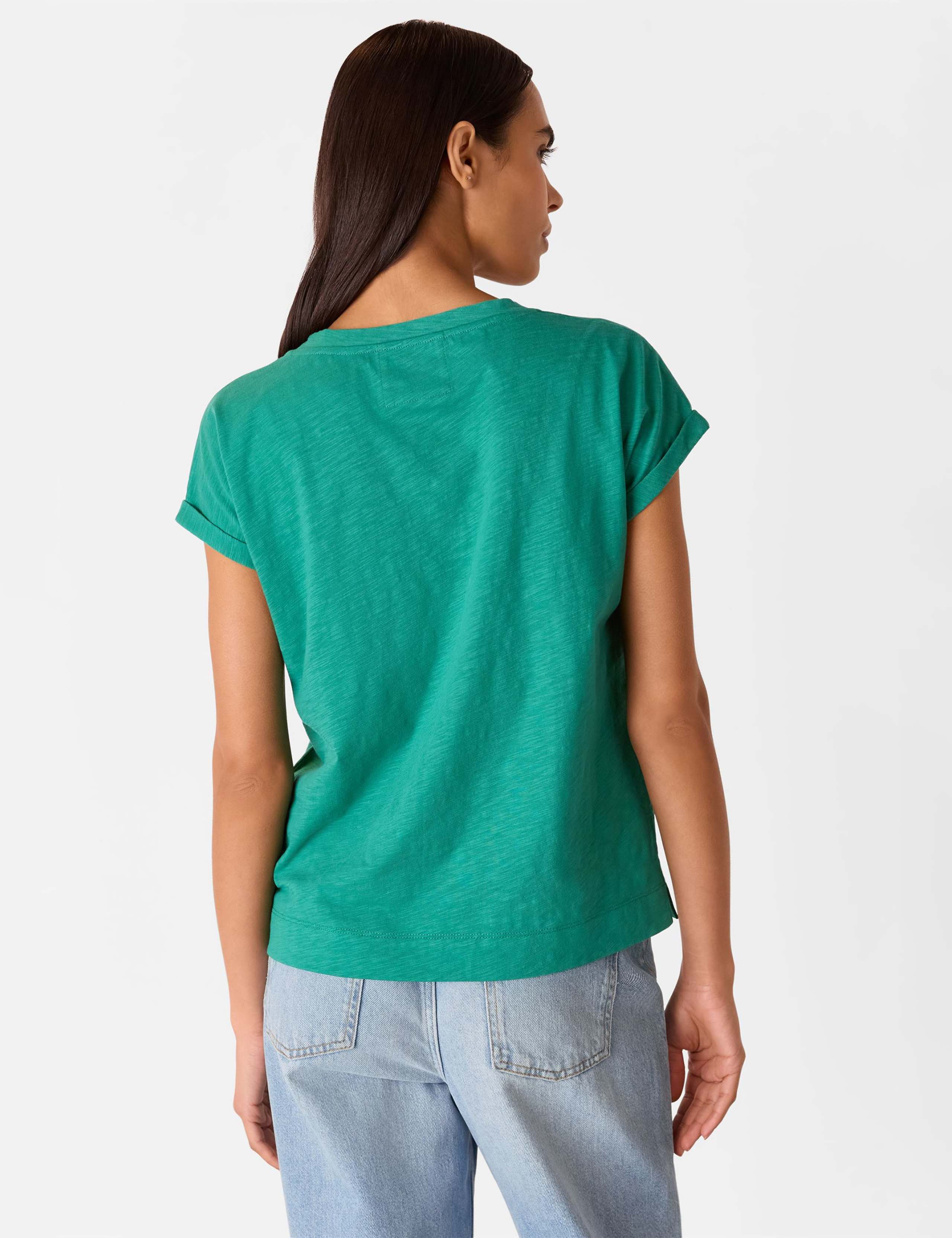 Pure Cotton V-Neck T-Shirt 4 of 4
