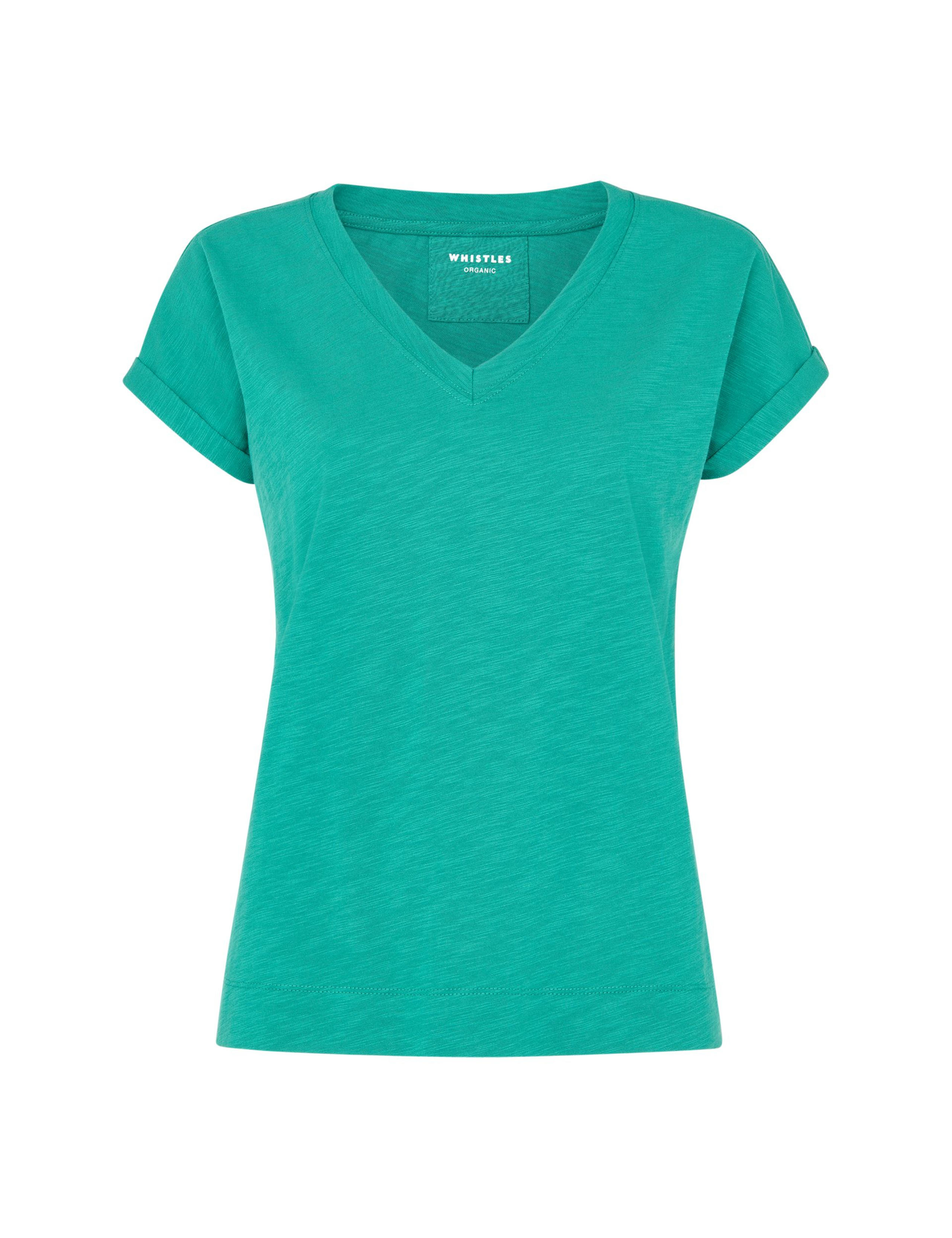 Pure Cotton V-Neck T-Shirt 2 of 4