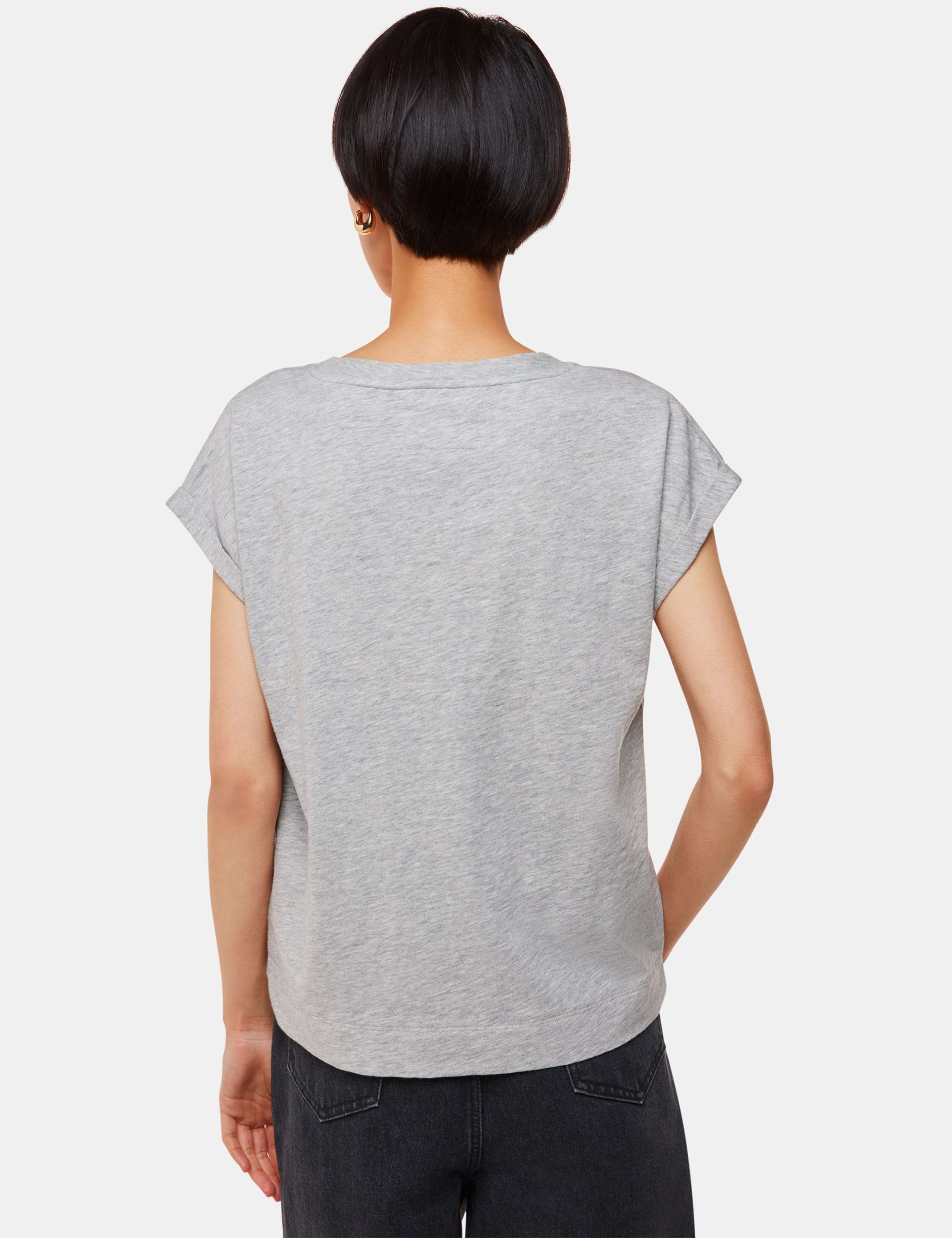 Willa Pure Cotton V-Neck T-Shirt 4 of 4