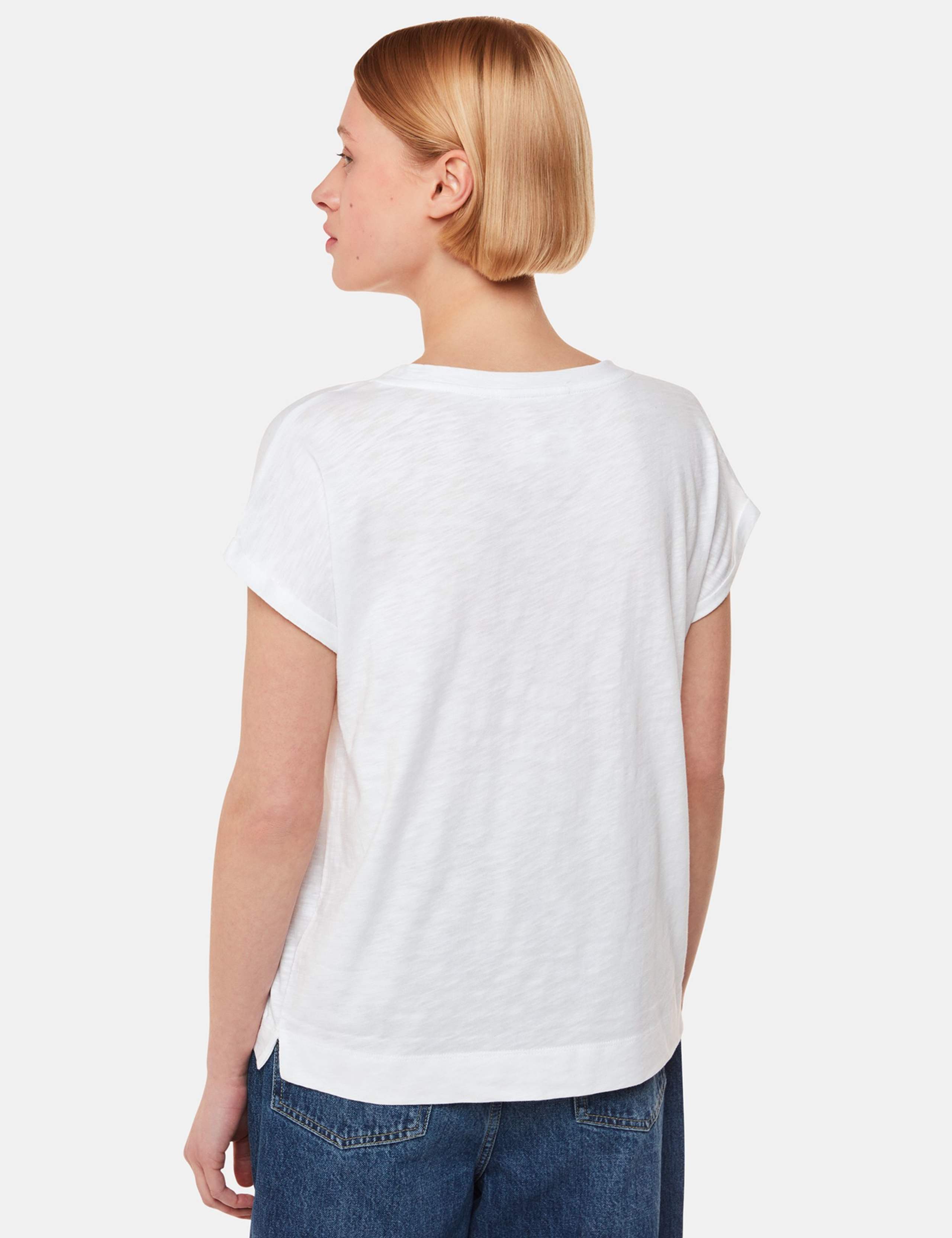 Pure Cotton V-Neck T-Shirt 3 of 4