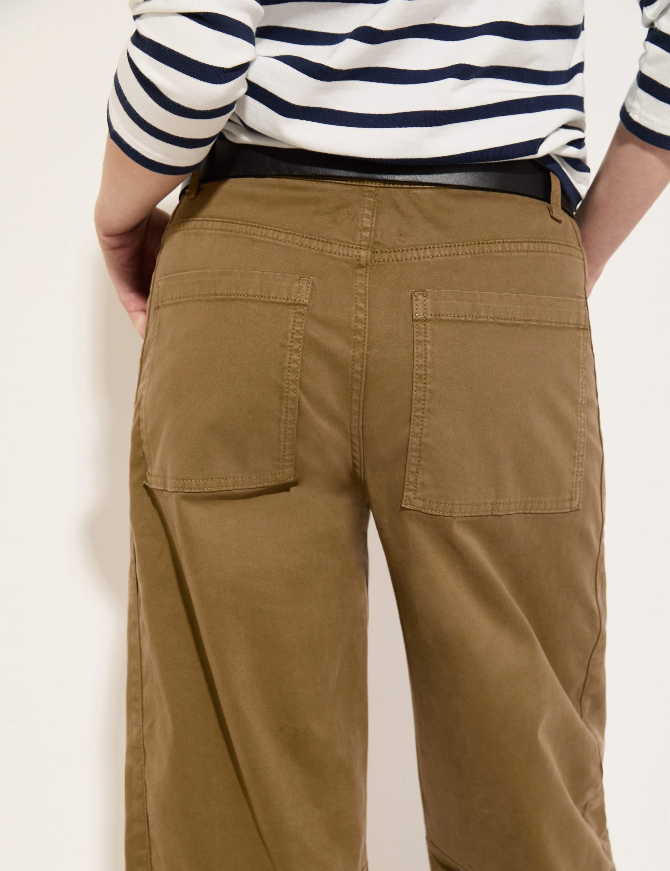 Cotton Rich Barrel Leg Cropped Trousers 6 of 6