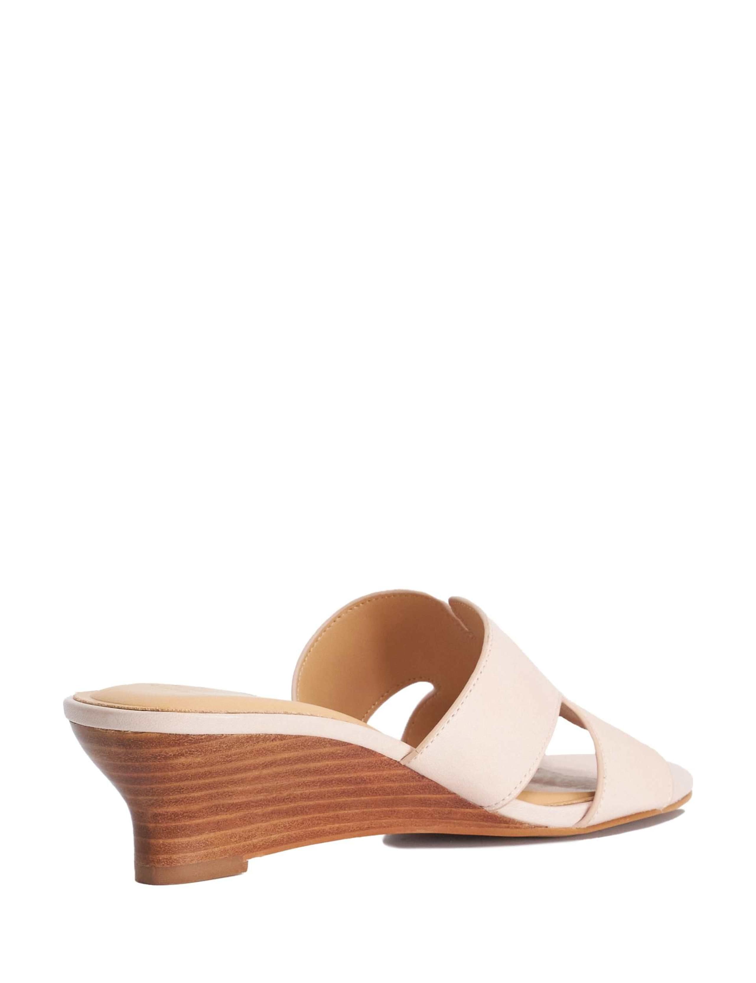 Wide Fit Leather Wedge Mules 4 of 5