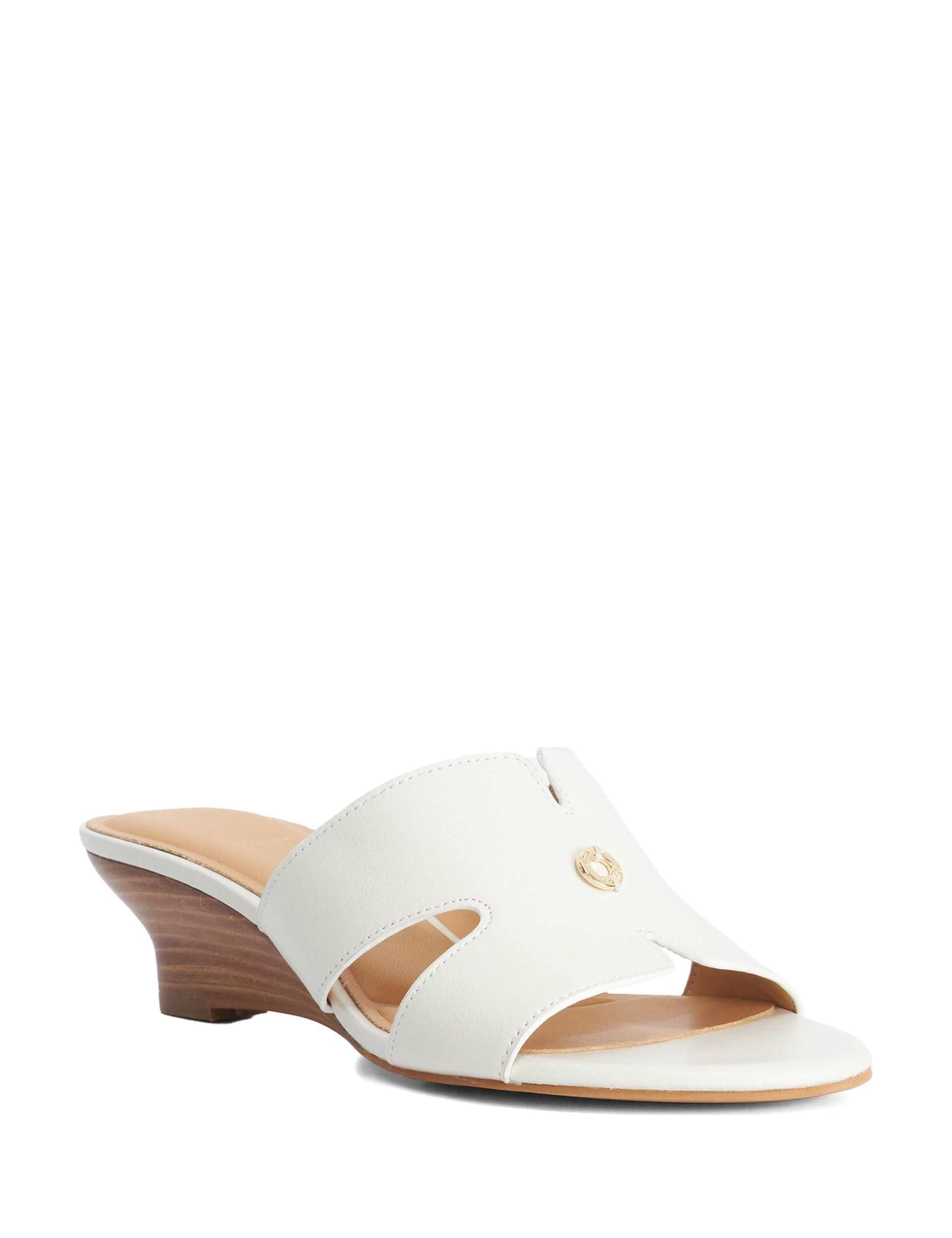 Wide Fit Leather Wedge Mules 2 of 6