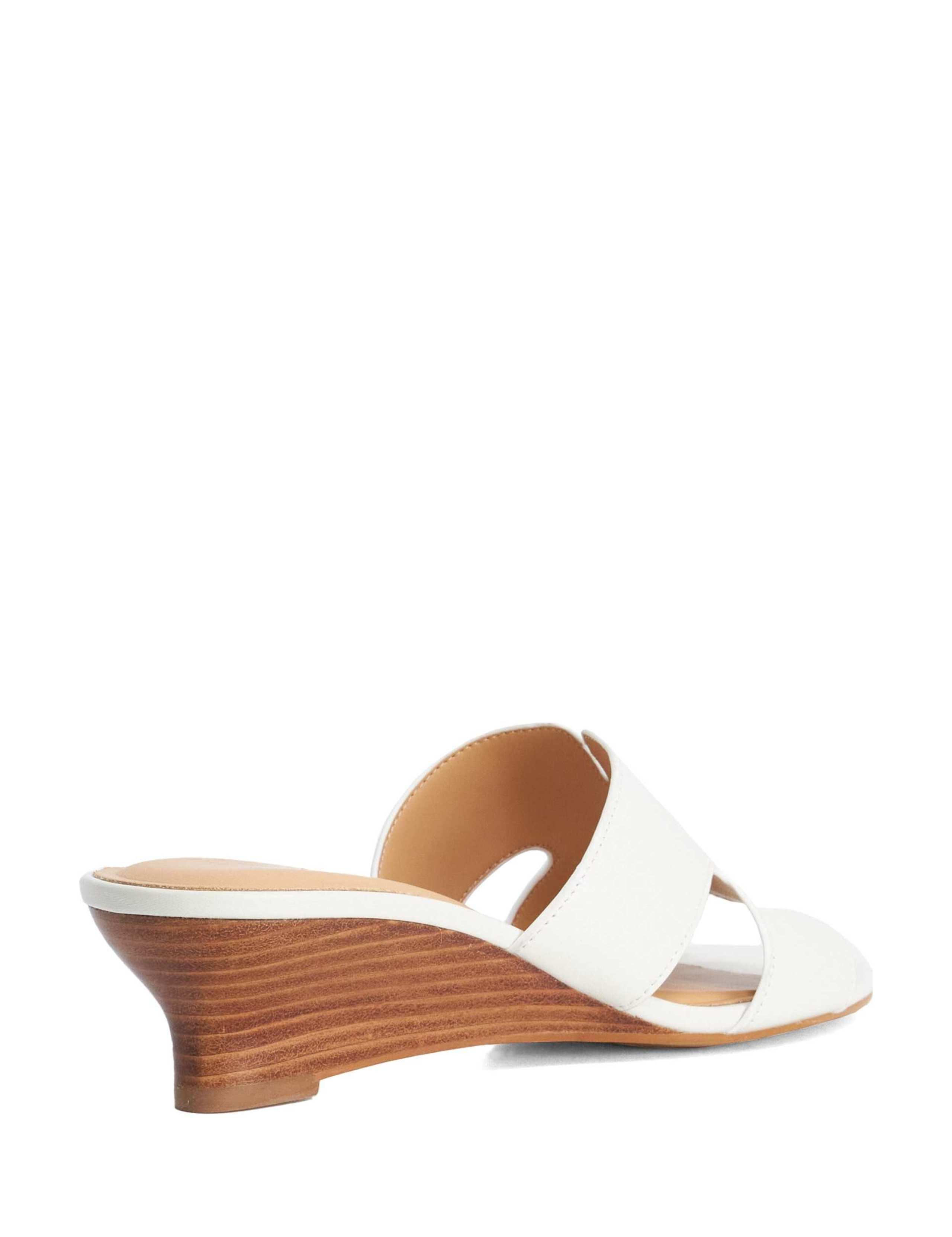 Wide Fit Leather Wedge Mules 5 of 6