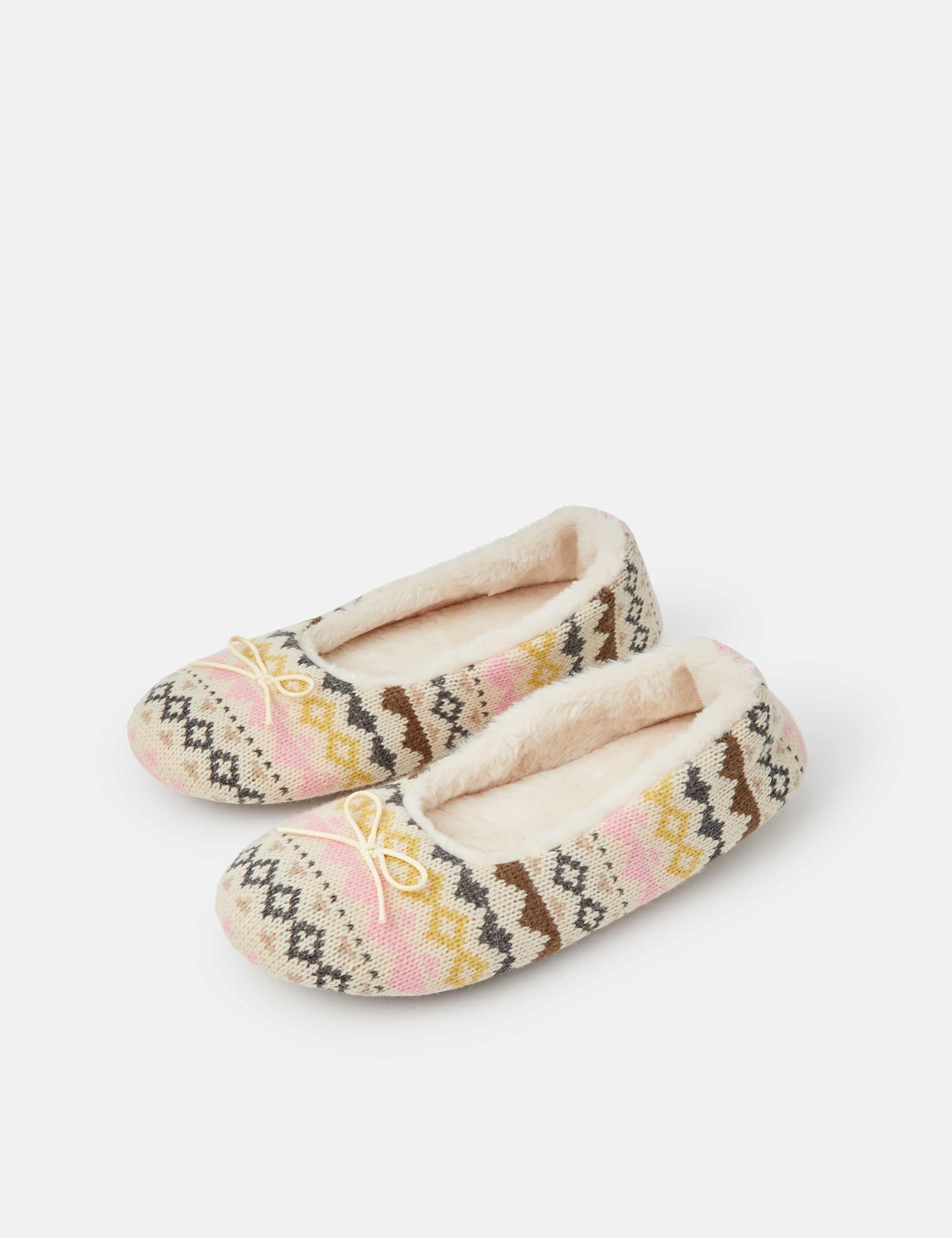 Fair Isle Ballet Flat Slippers 2 of 3