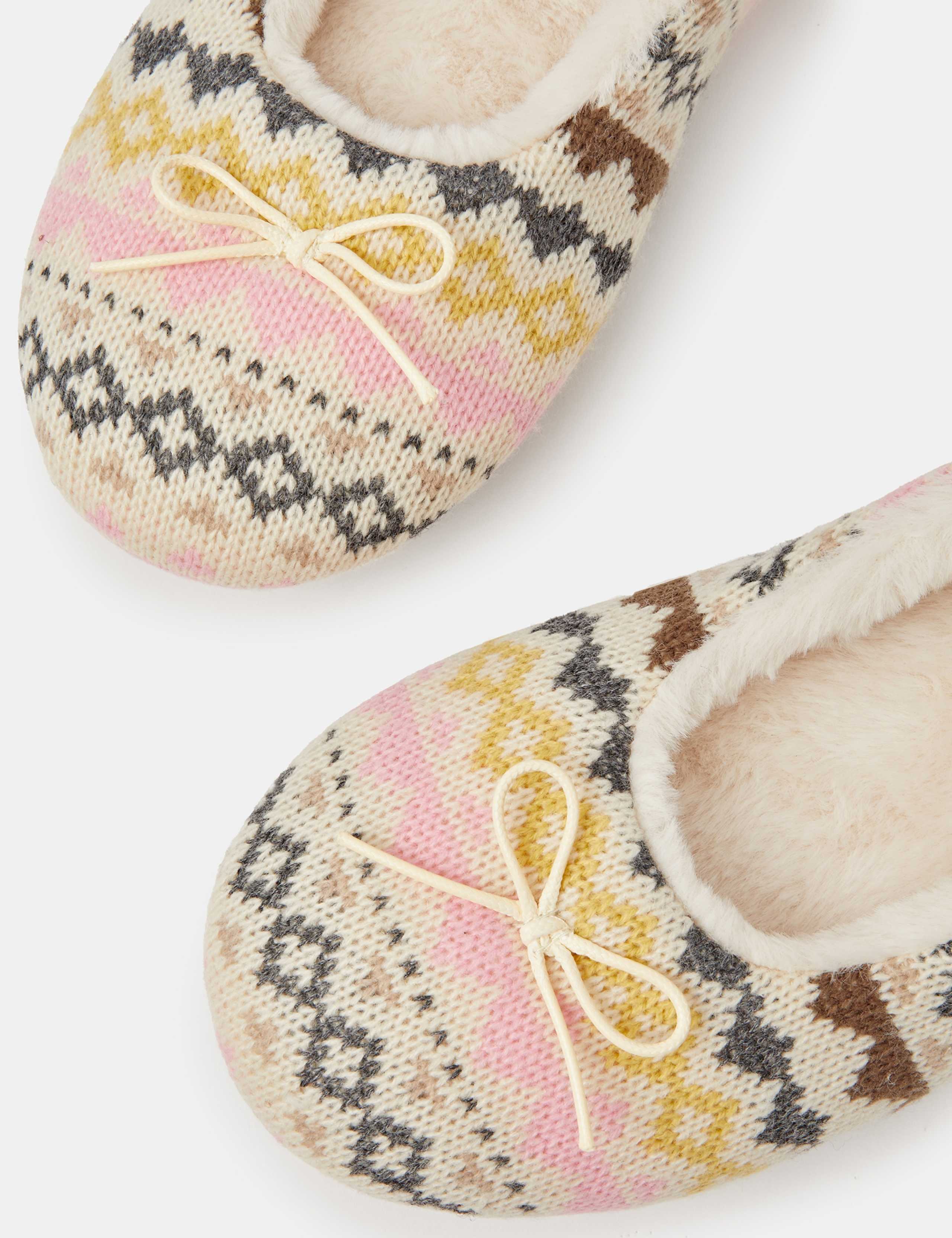 Fair Isle Ballet Flat Slippers 3 of 3