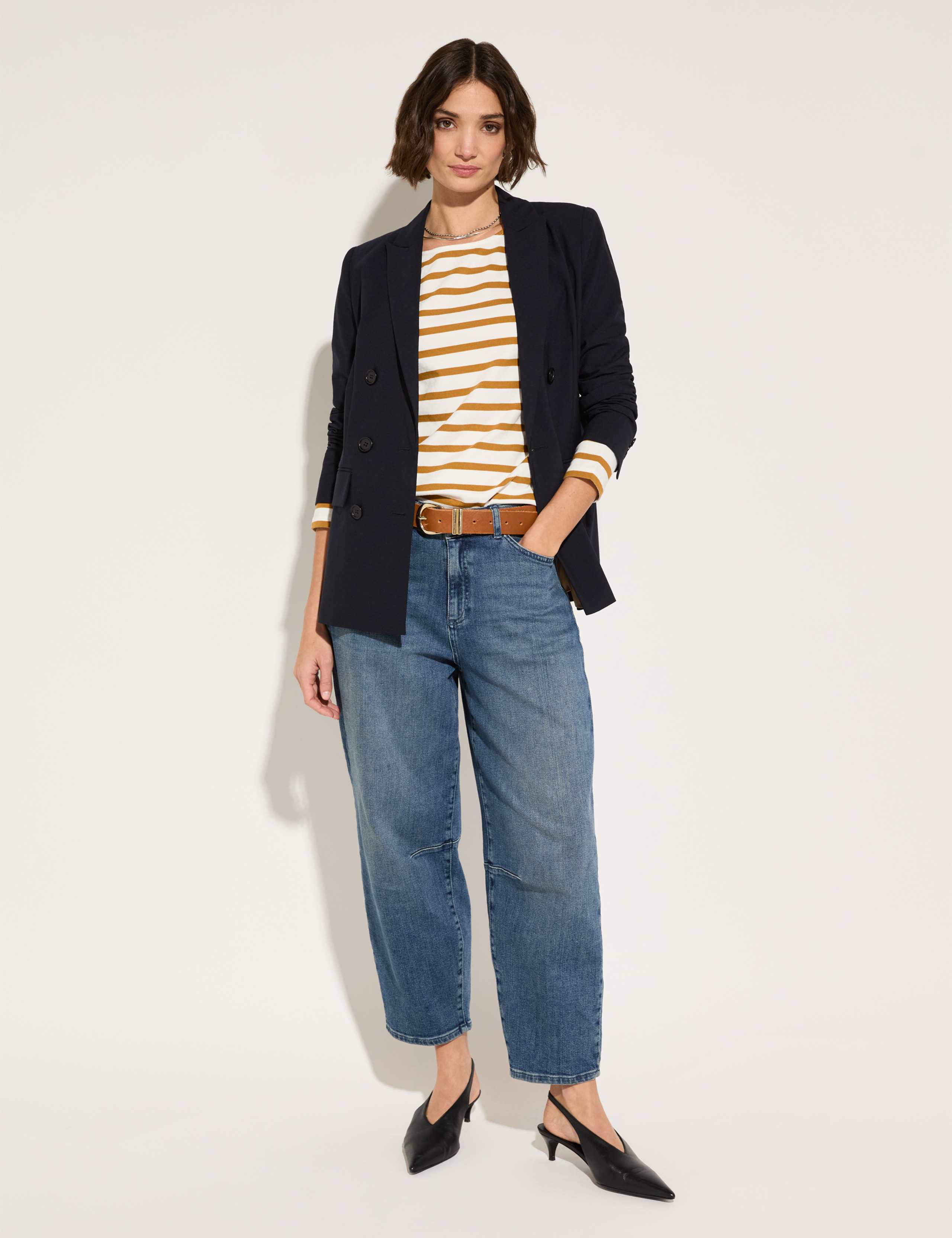 Pure Cotton Striped Round Neck Top 2 of 3