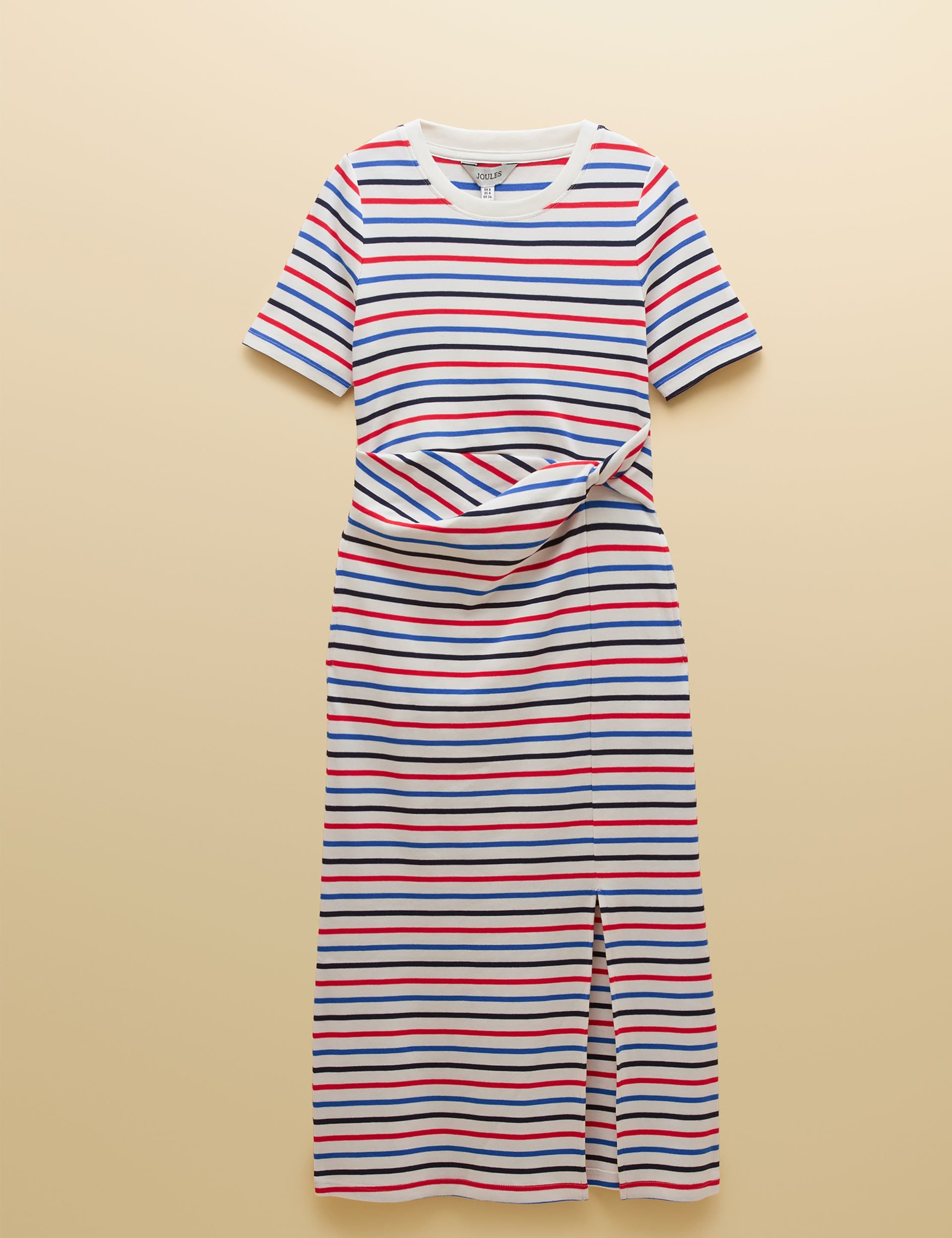 Pure Cotton Jersey Striped Midi T-Shirt Dress 1 of 6
