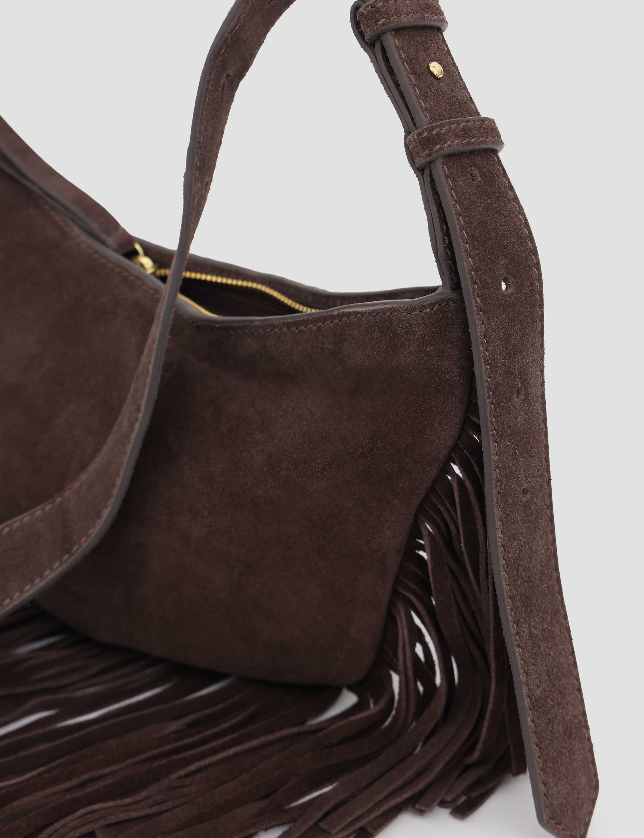 Suede Fringed Cross Body Bag 6 of 6