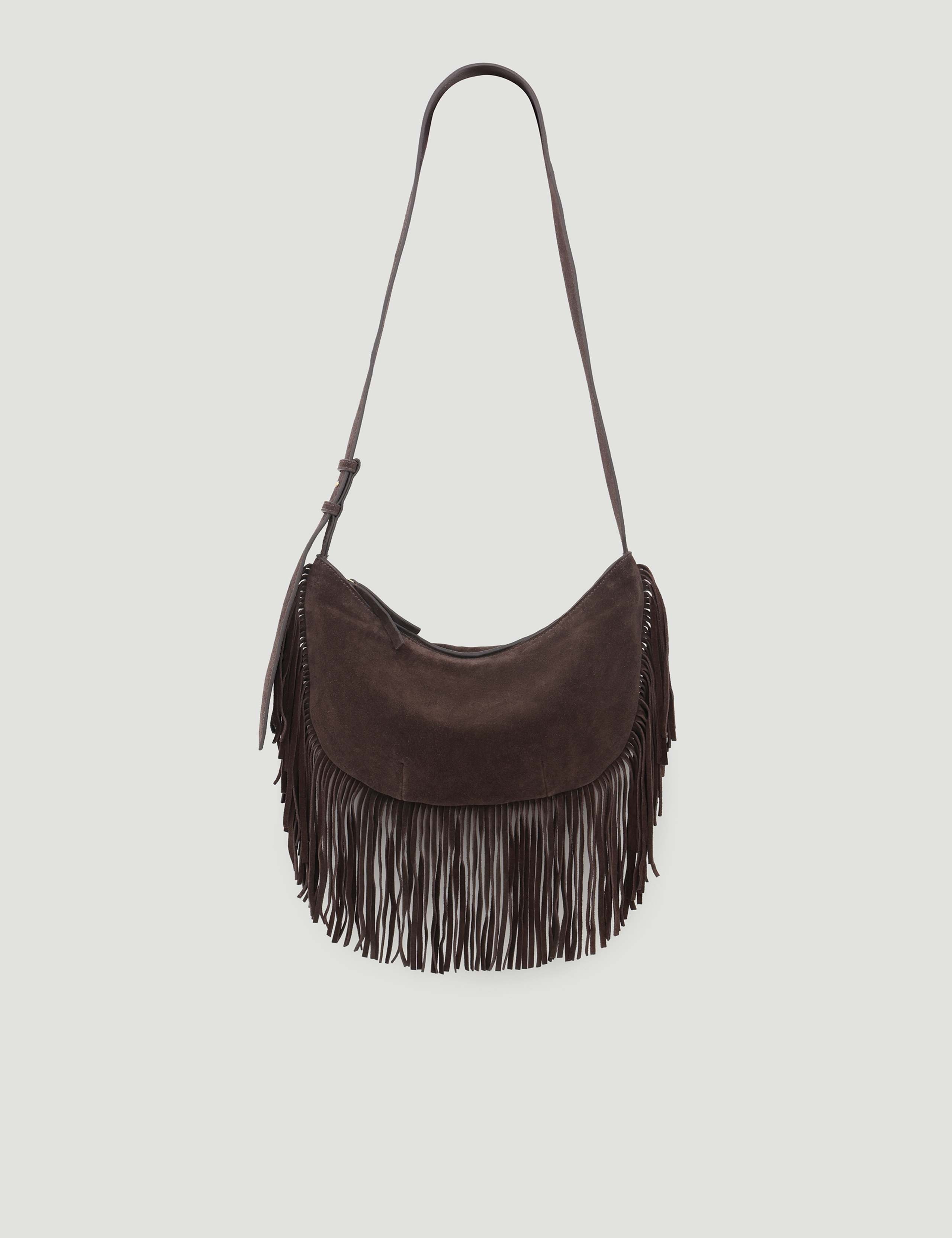 Suede Fringed Cross Body Bag 2 of 6