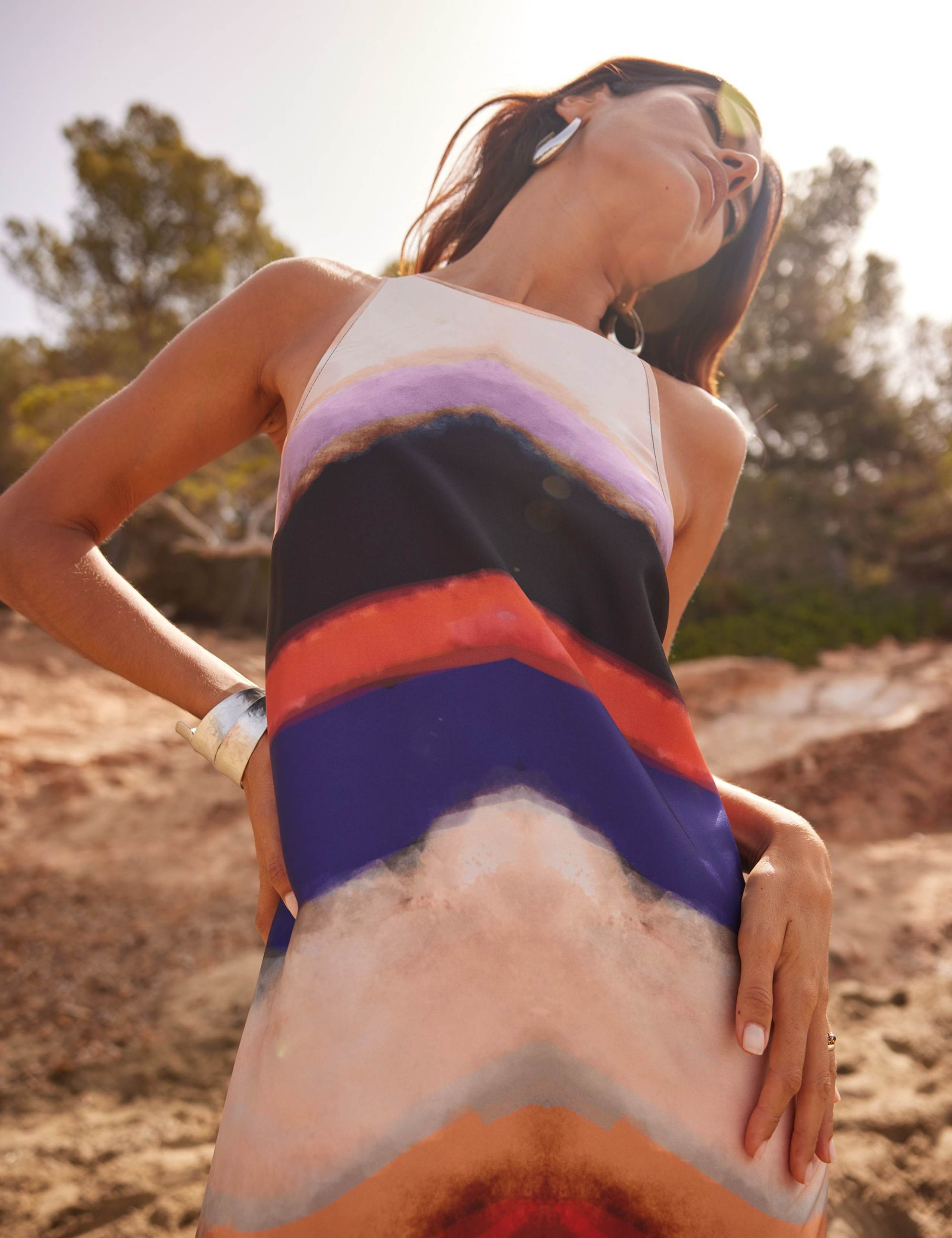 Colour Block Maxi Column Dress 6 of 7