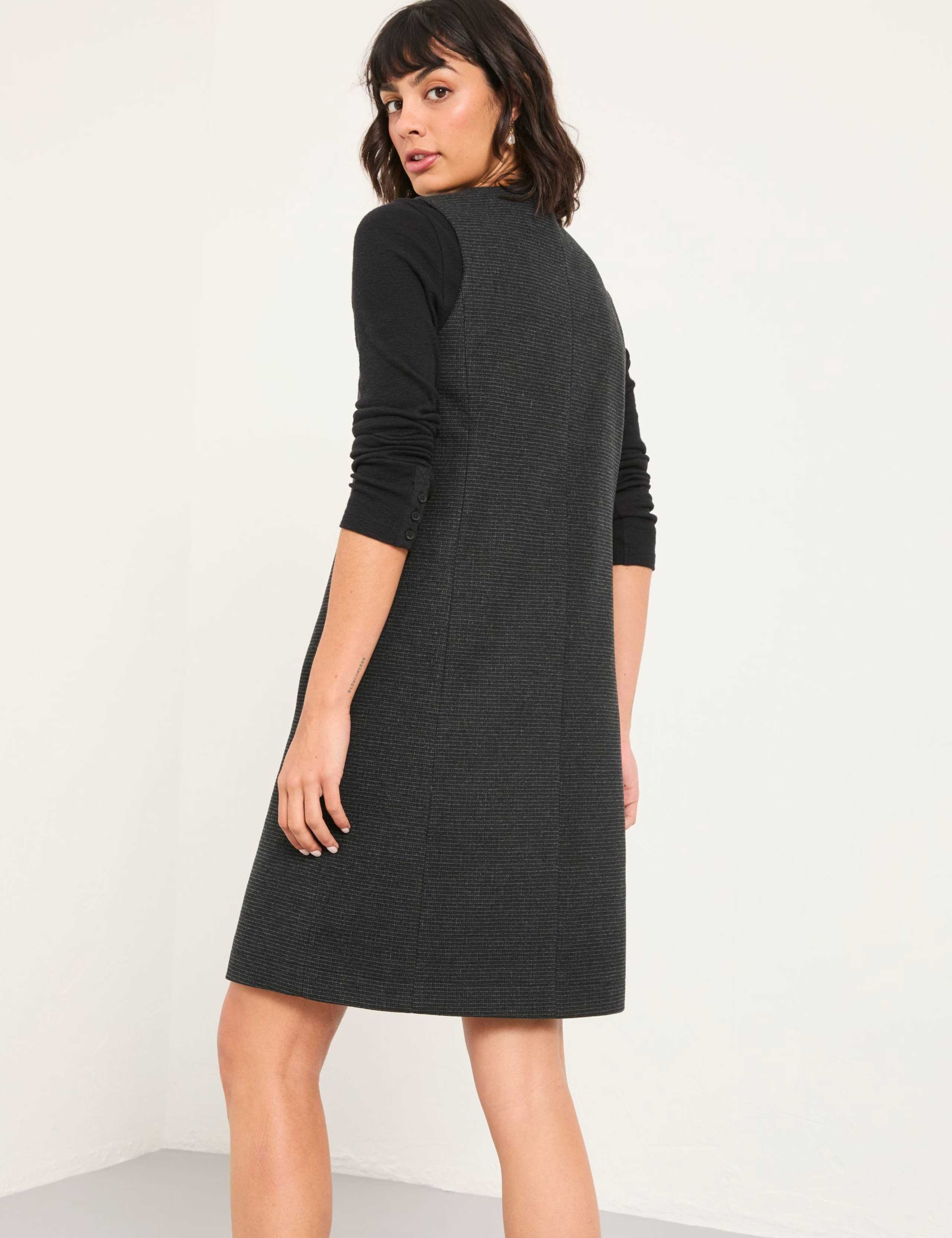 Tweed V-Neck Mini Shift Dress 4 of 5