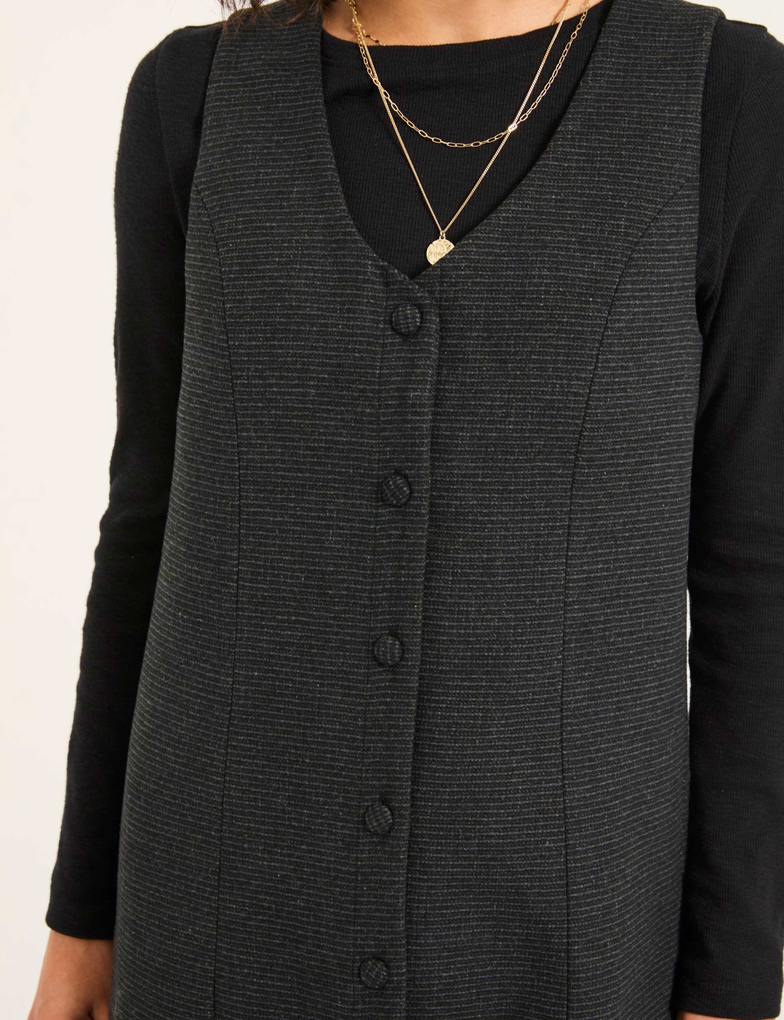Tweed V-Neck Mini Shift Dress 5 of 5