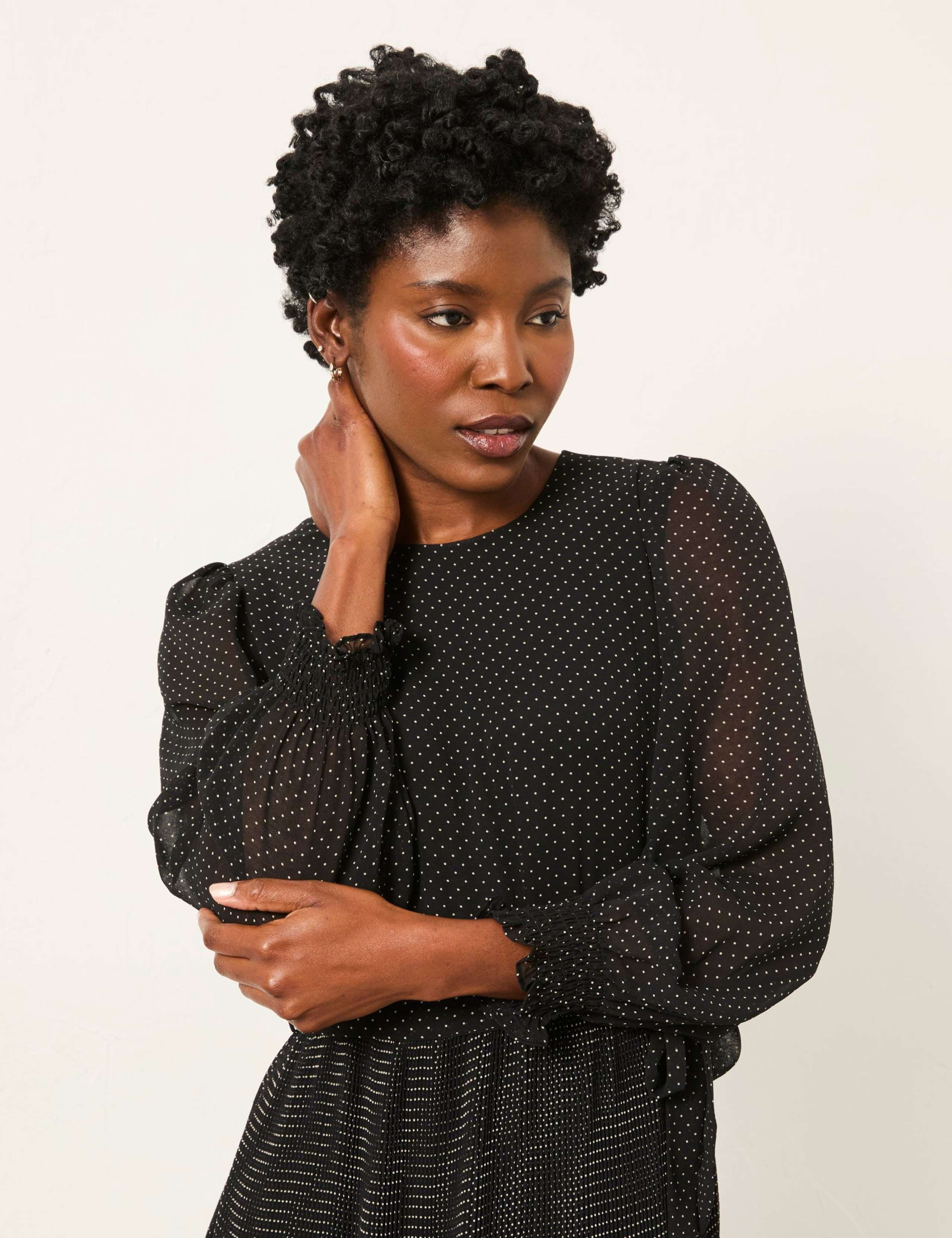 Polka Dot Maxi Column Dress 5 of 6