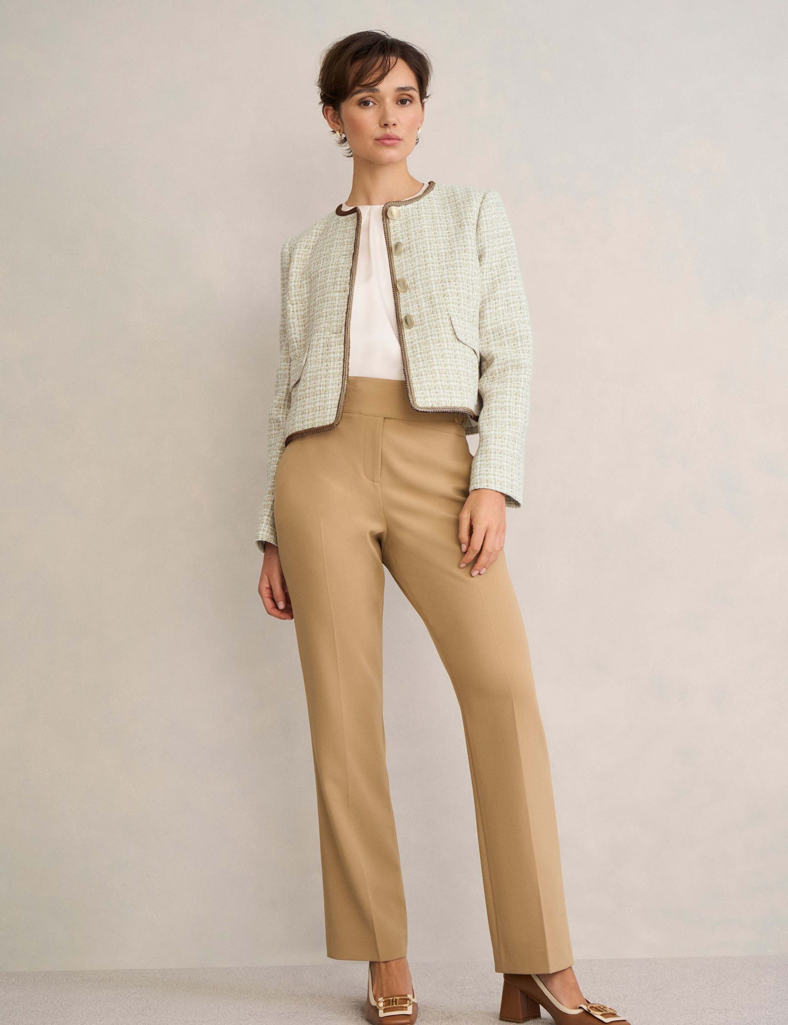 Cotton Rich Tweed Cropped Jacket 3 of 6